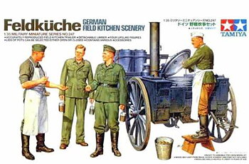 Feldkuche  + fyra figurer  skala 1:35  Tamiya