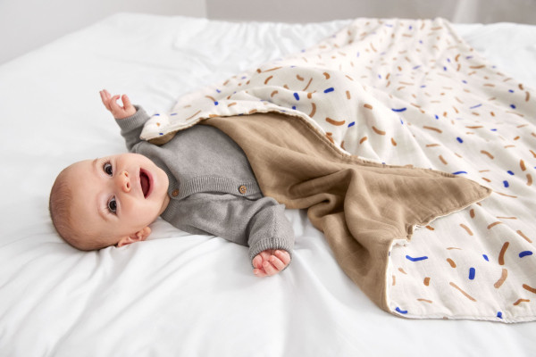 Lässig Heavenly soft Blanket Little Mateys Sprinkles royal blue, 100 x 100 cm - 2