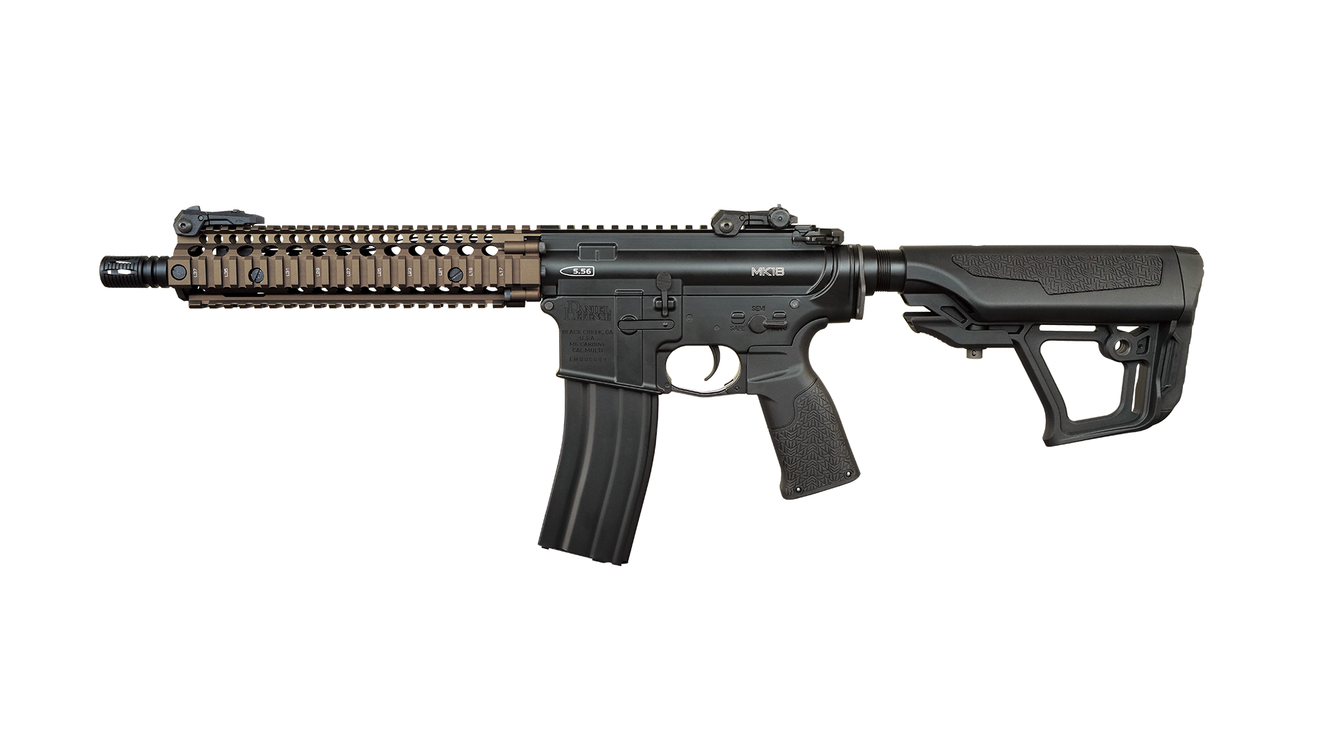Airsoftgevär AEG Daniel Defense MK18 FDE S3