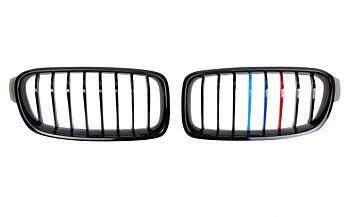 Sportgrill Blanksvart Tricolor BMW F30 / F31 (12-UPP