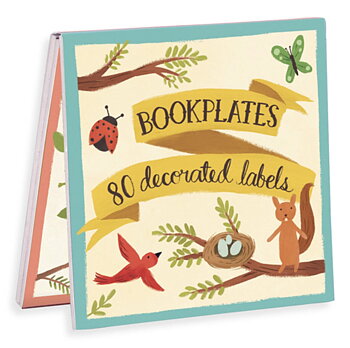 80 st självhäftande boketiketter, Forest Friends. Söta motiv med djur och natur.