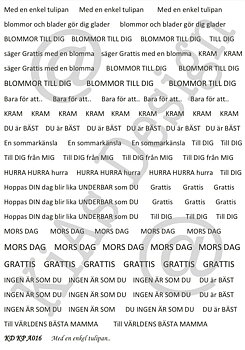 KD KP A016 -Med en enkel tulipan…