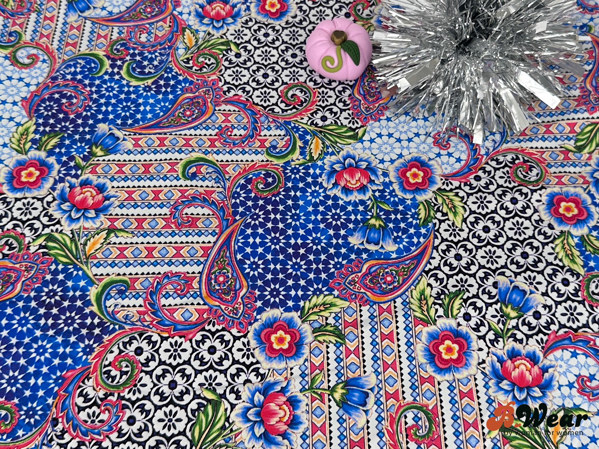 Swimwear fabric with beautiful Paisly pattern