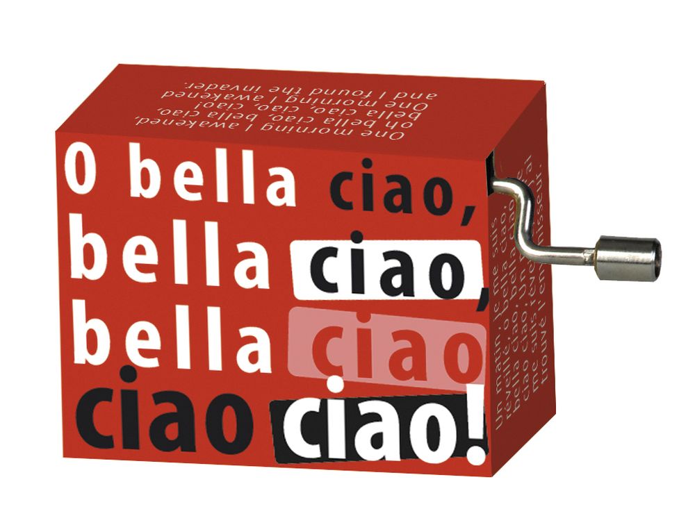 Spilledåser, Art & Music Box-display, Bella Ciao, Borddisplay med 16 stk.+1 stk. demo. - 2