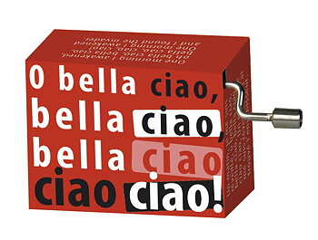 Spilledåser, Art & Music Box-display, Bella Ciao, Borddisplay med 16 stk.+1 stk. demo.