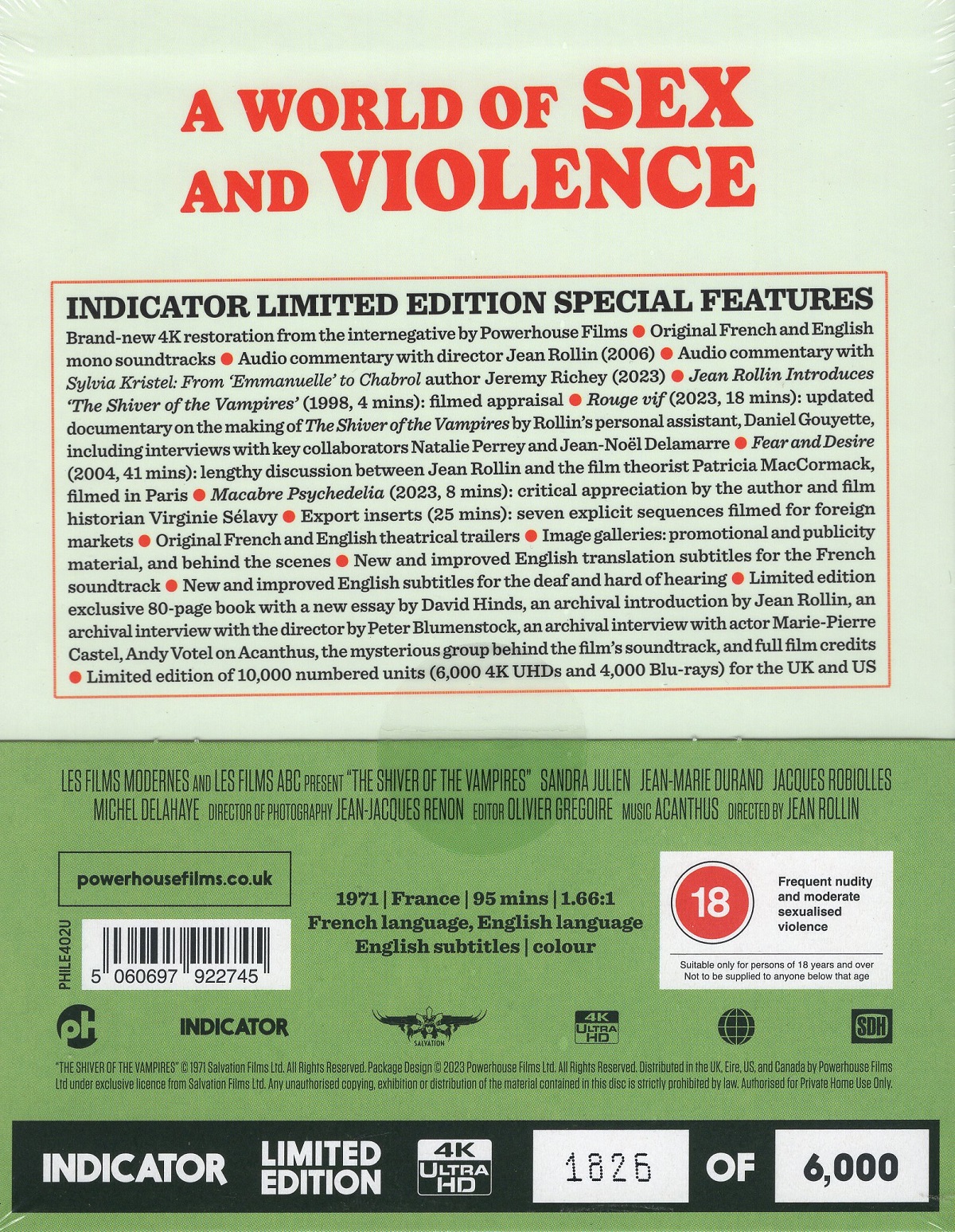 Shiver of the Vampires (Limited Edition) (ej svensk text) (4K Ultra HD) - 2