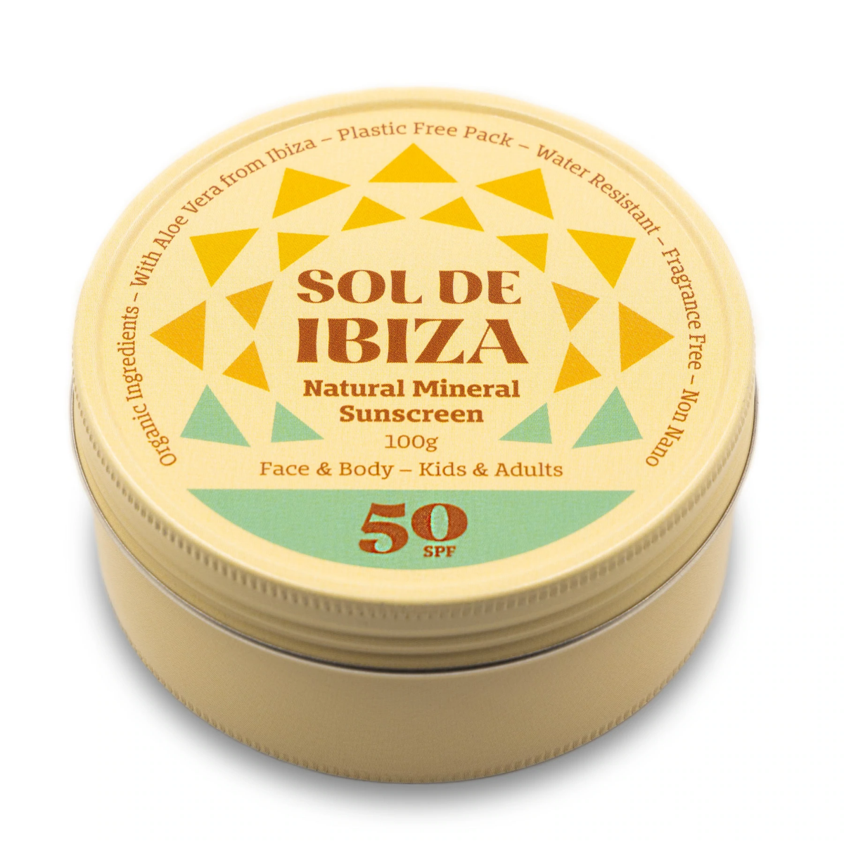 Natural Mineral Sunscreen spf 50, 100g  -  Sol de Ibiza - 3