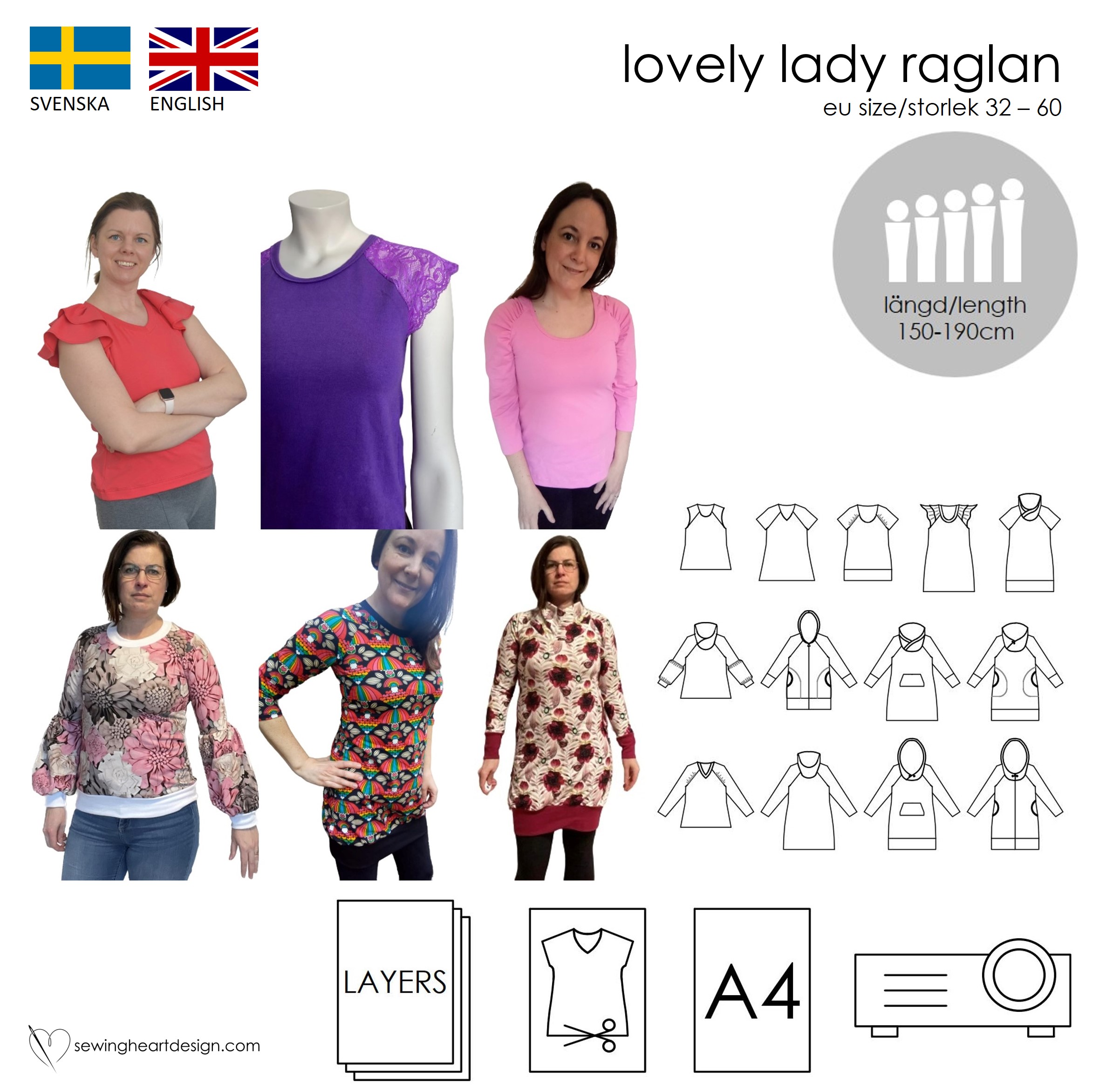 Lovely Lady Raglan strl. 32-60