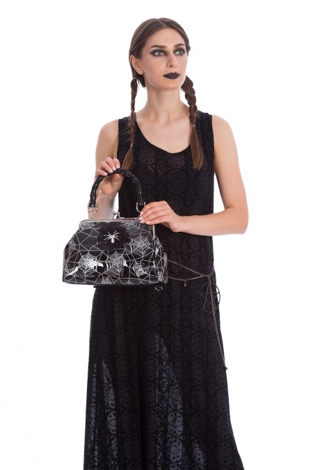 Circle Flock Tie Detail Dress - 3