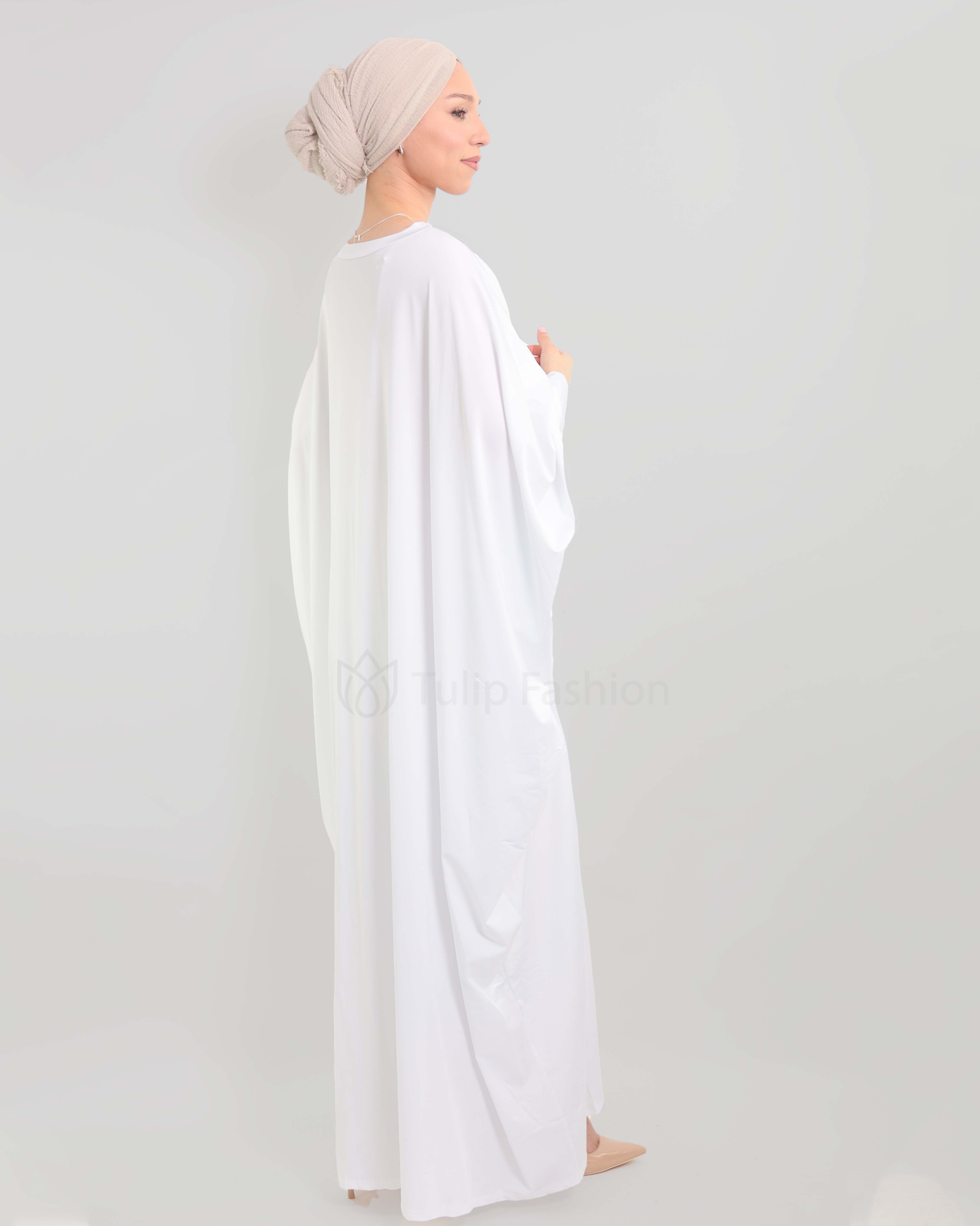 Jamila Abaya - White - 4