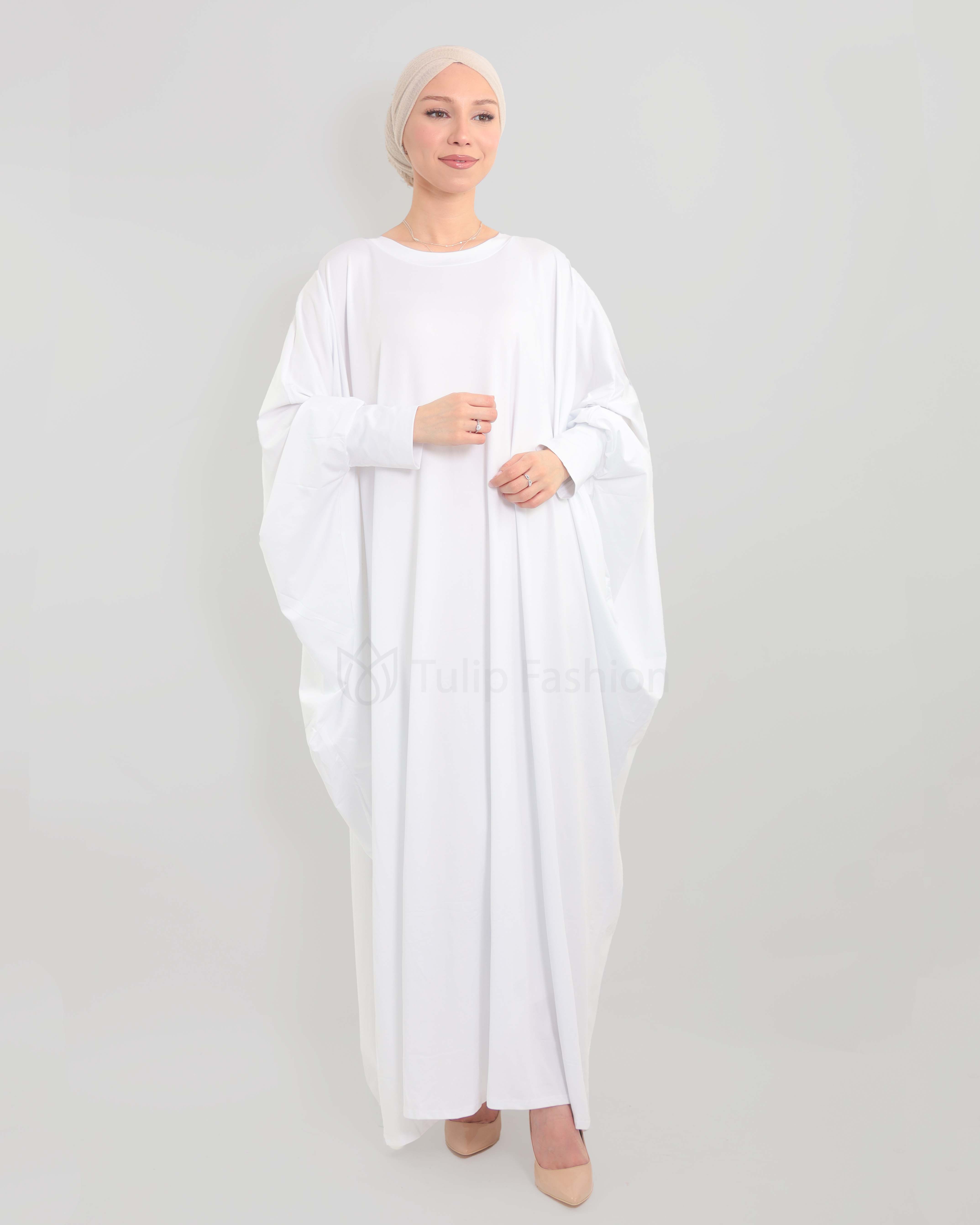 Jamila Abaya - White - 3