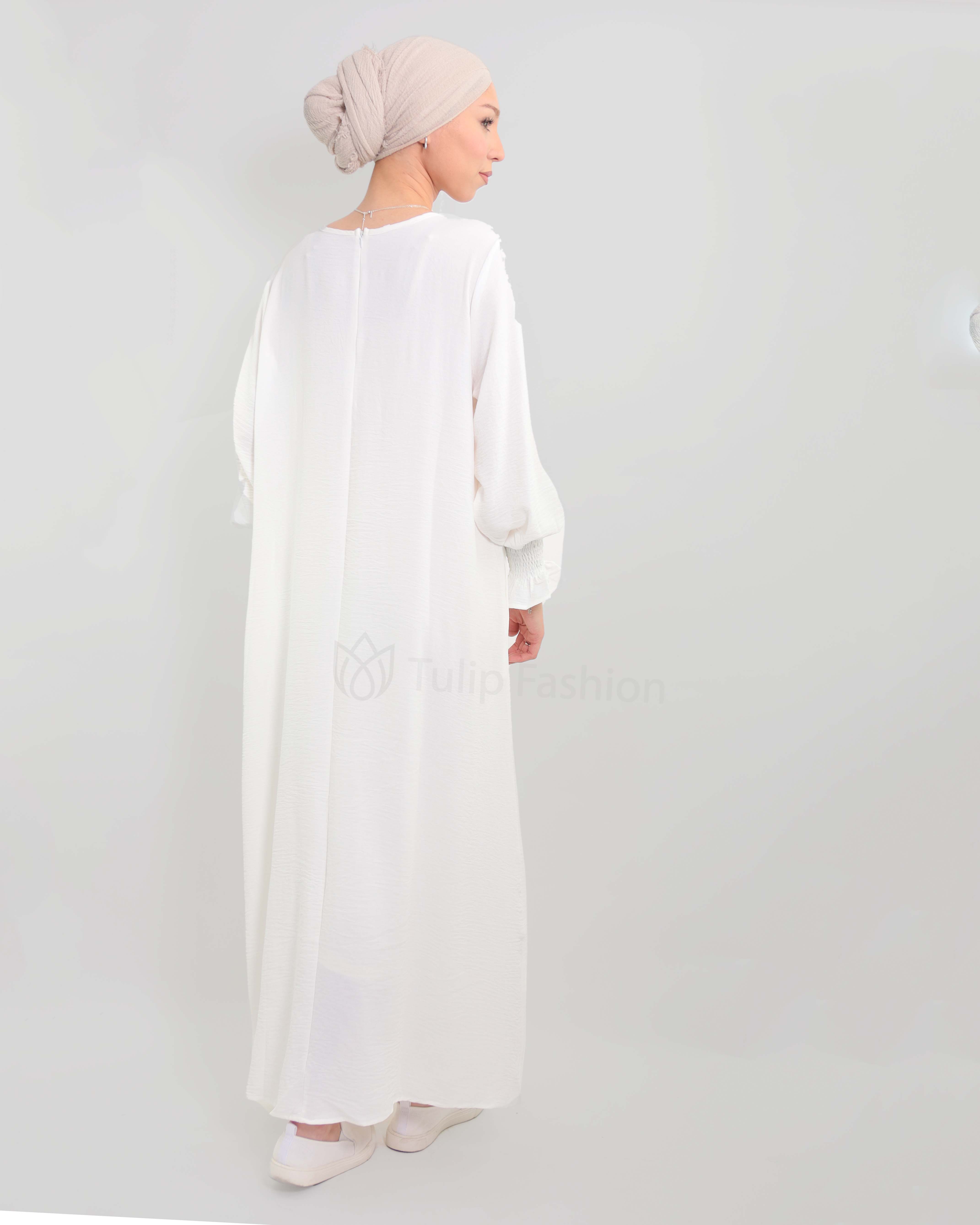 Maryam  Abaya - White - 3