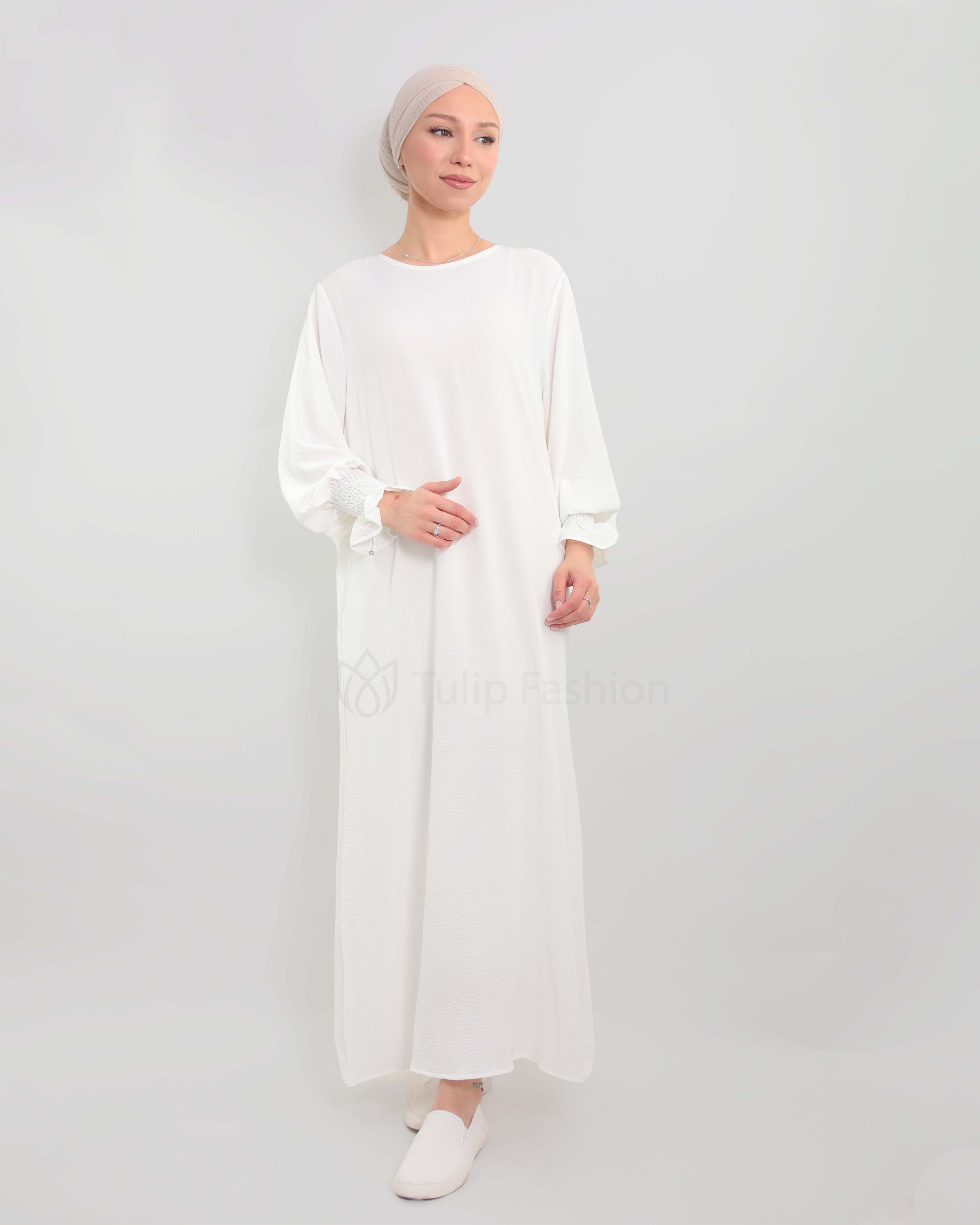 Maryam  Abaya - White