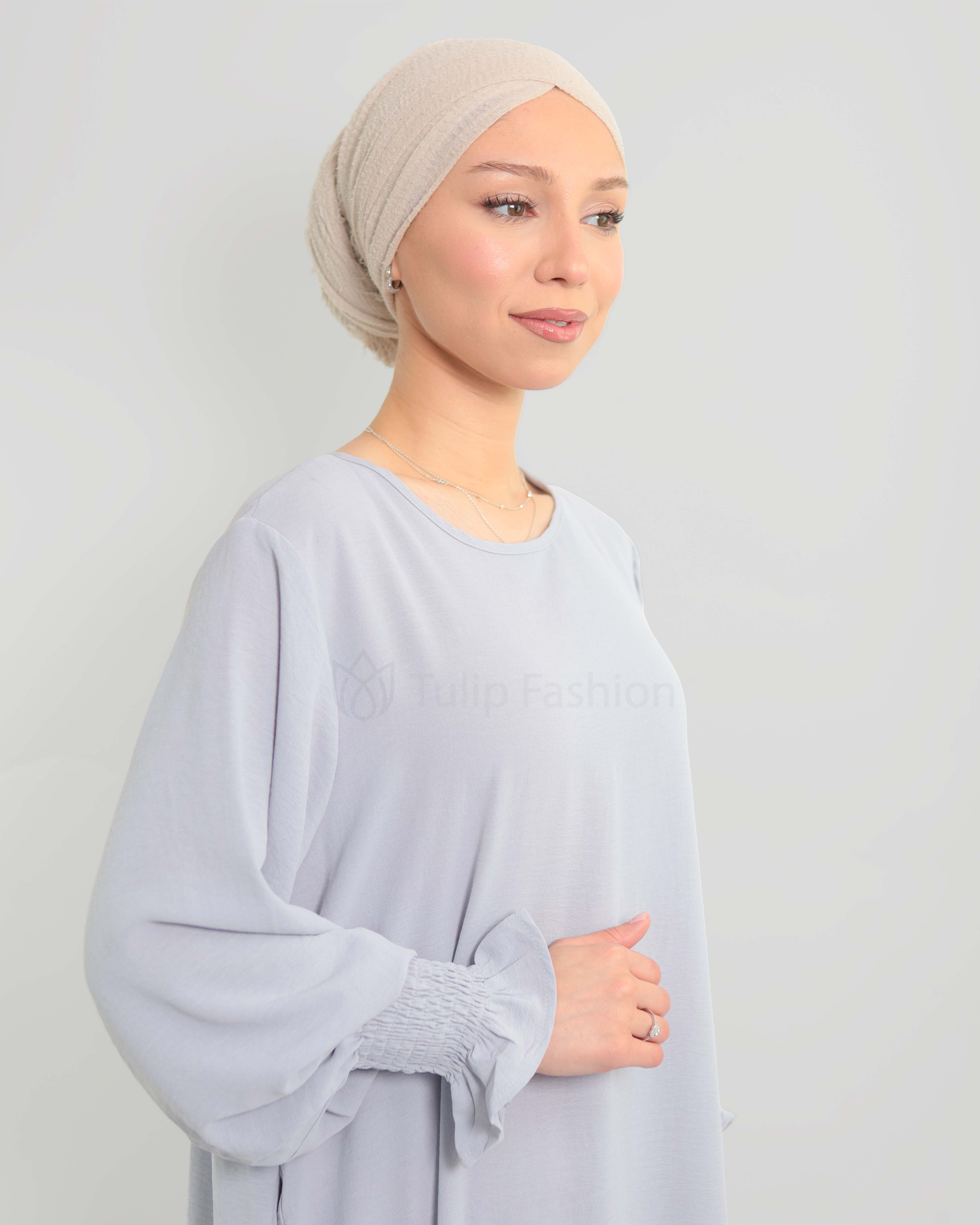 Maryam  Abaya - Light Gray - 4