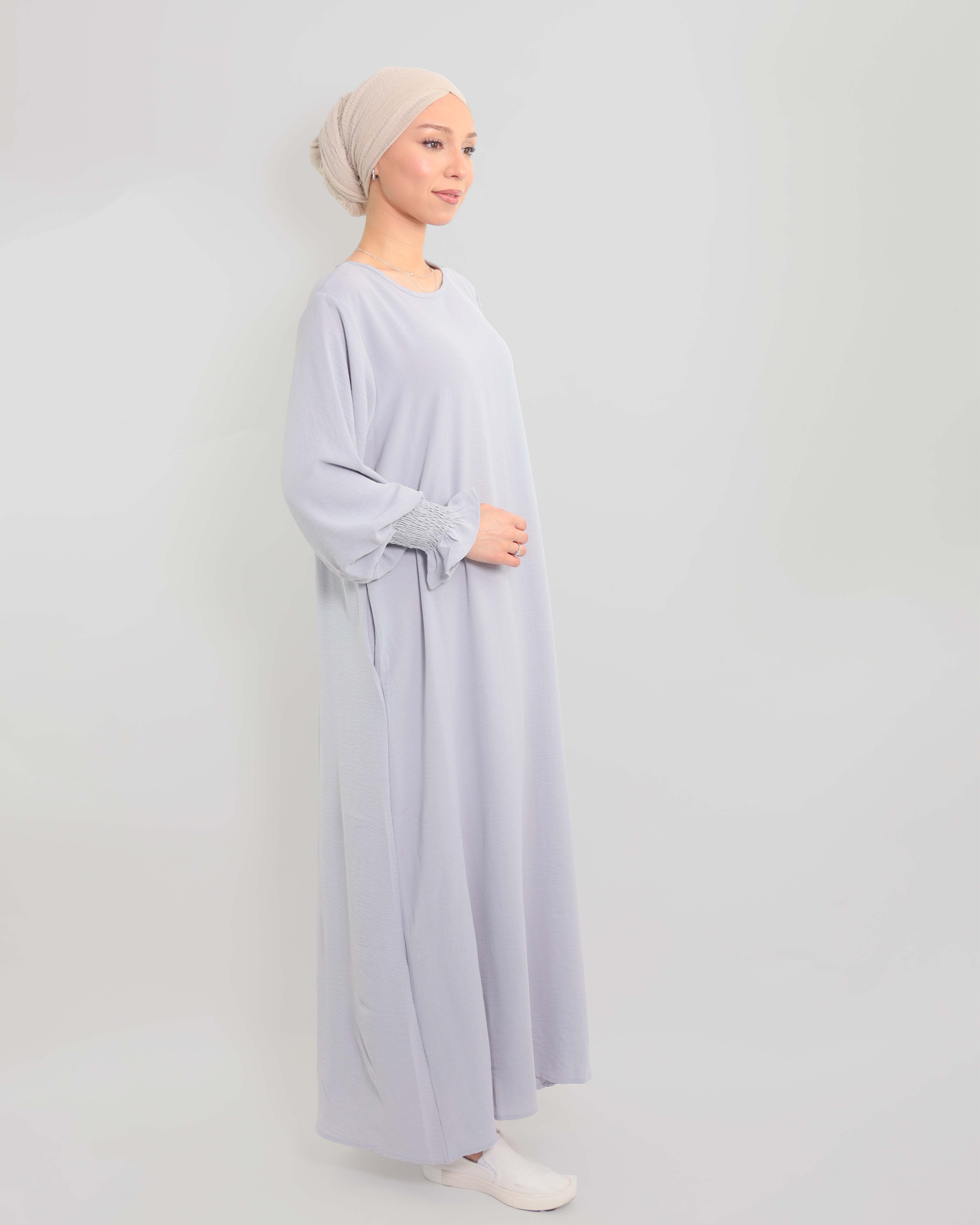 Maryam  Abaya - Light Gray - 2