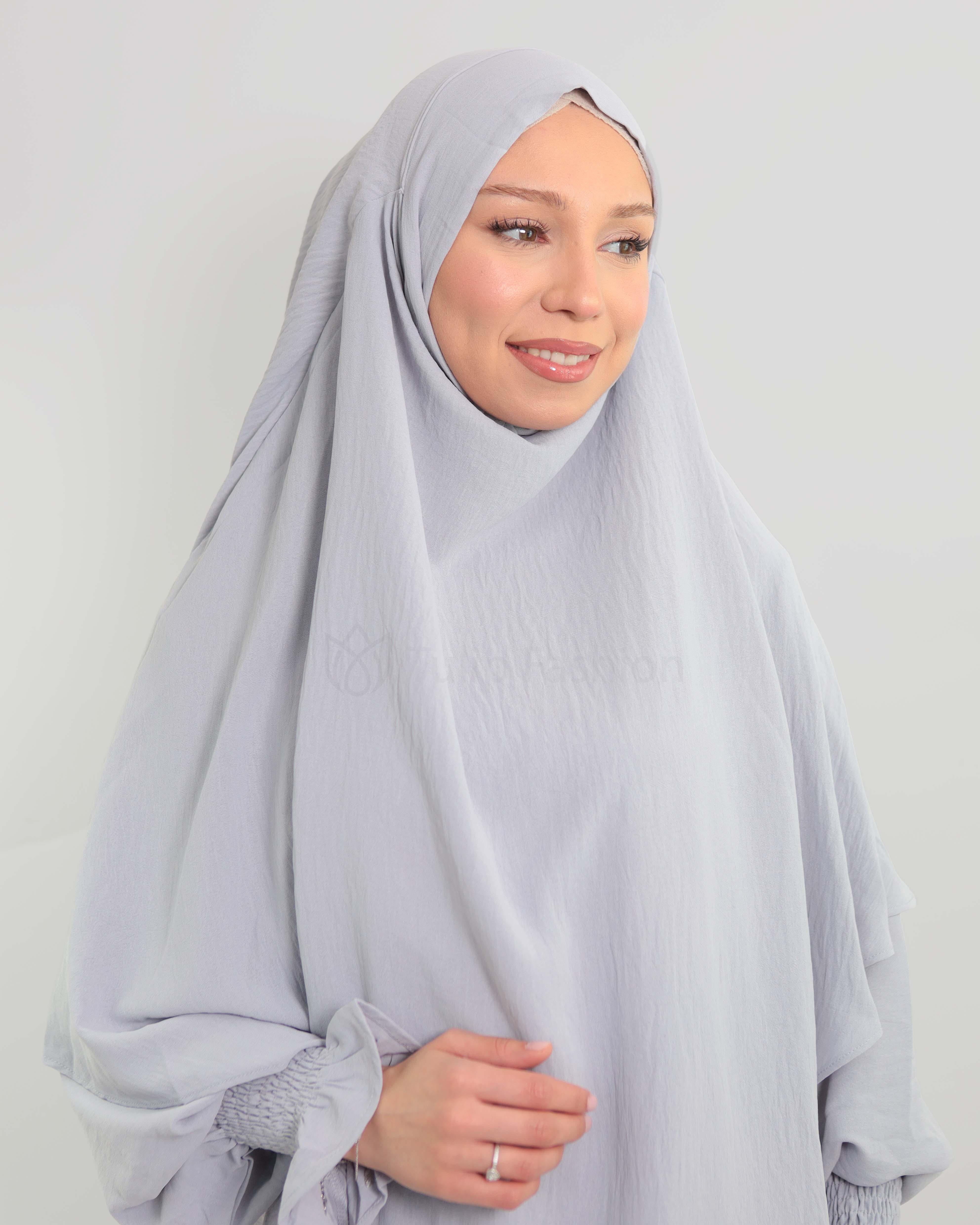 Maryam  Khimar - Light Gray - 5