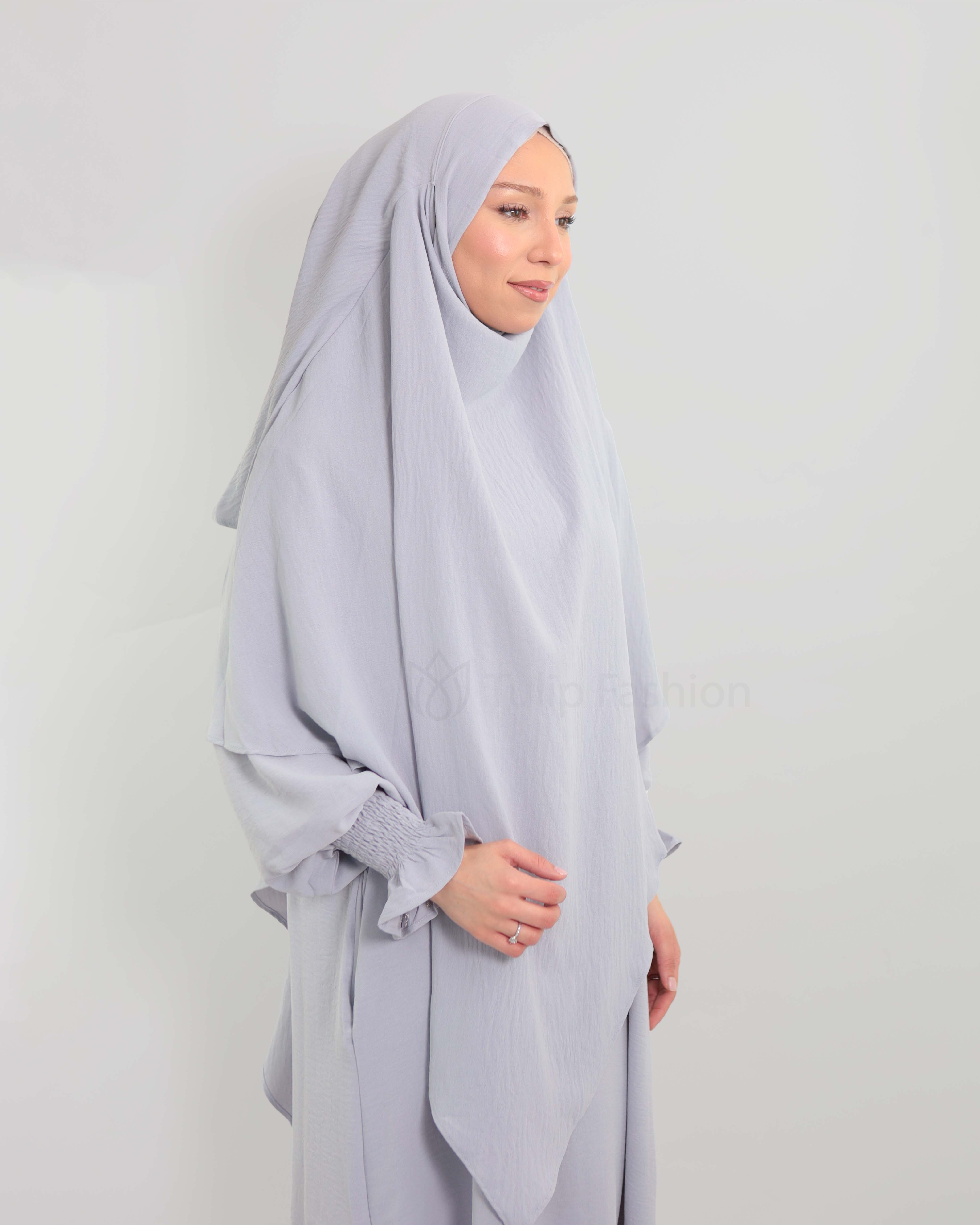 Maryam  Khimar - Light Gray