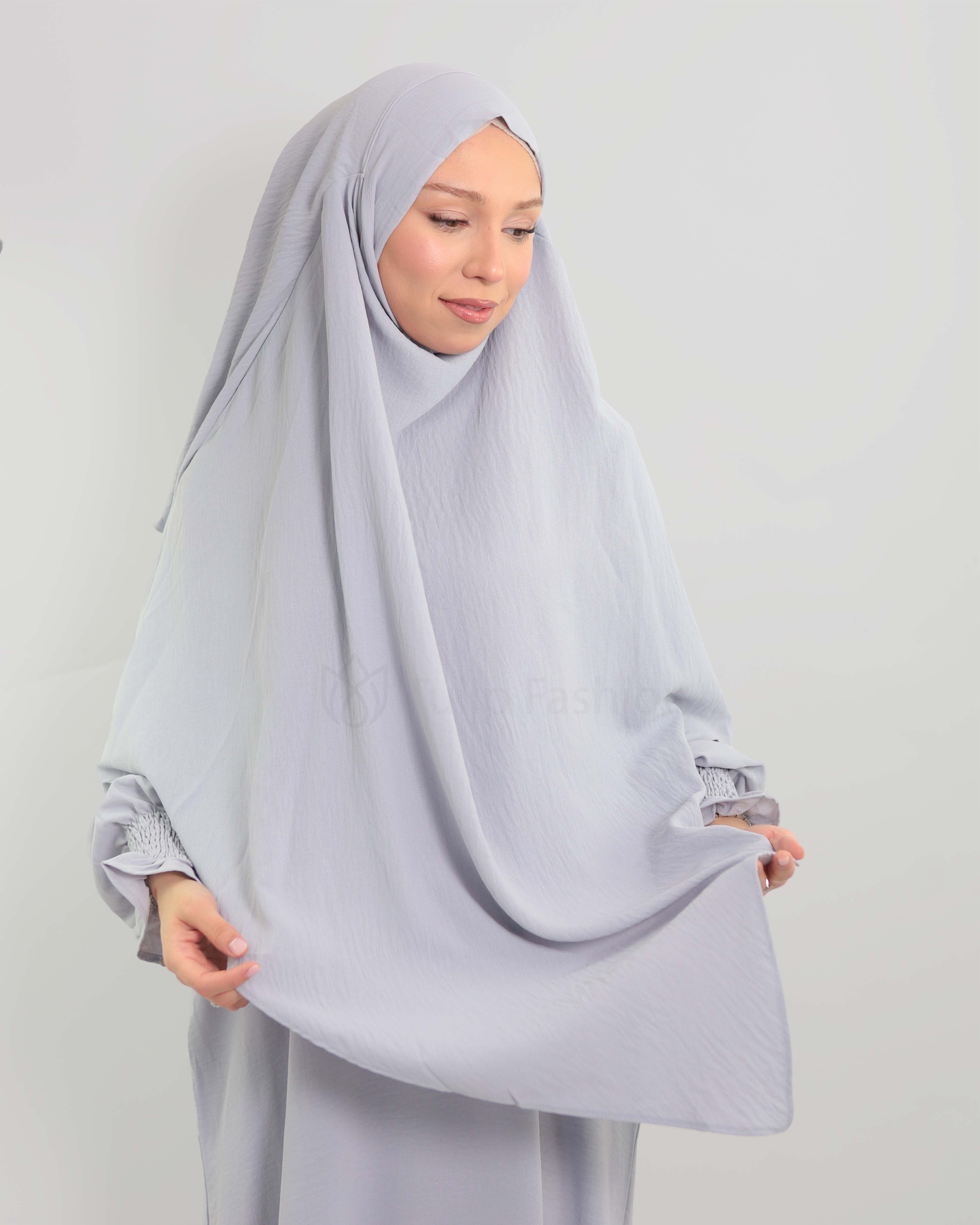 Maryam  Khimar - Light Gray - 2
