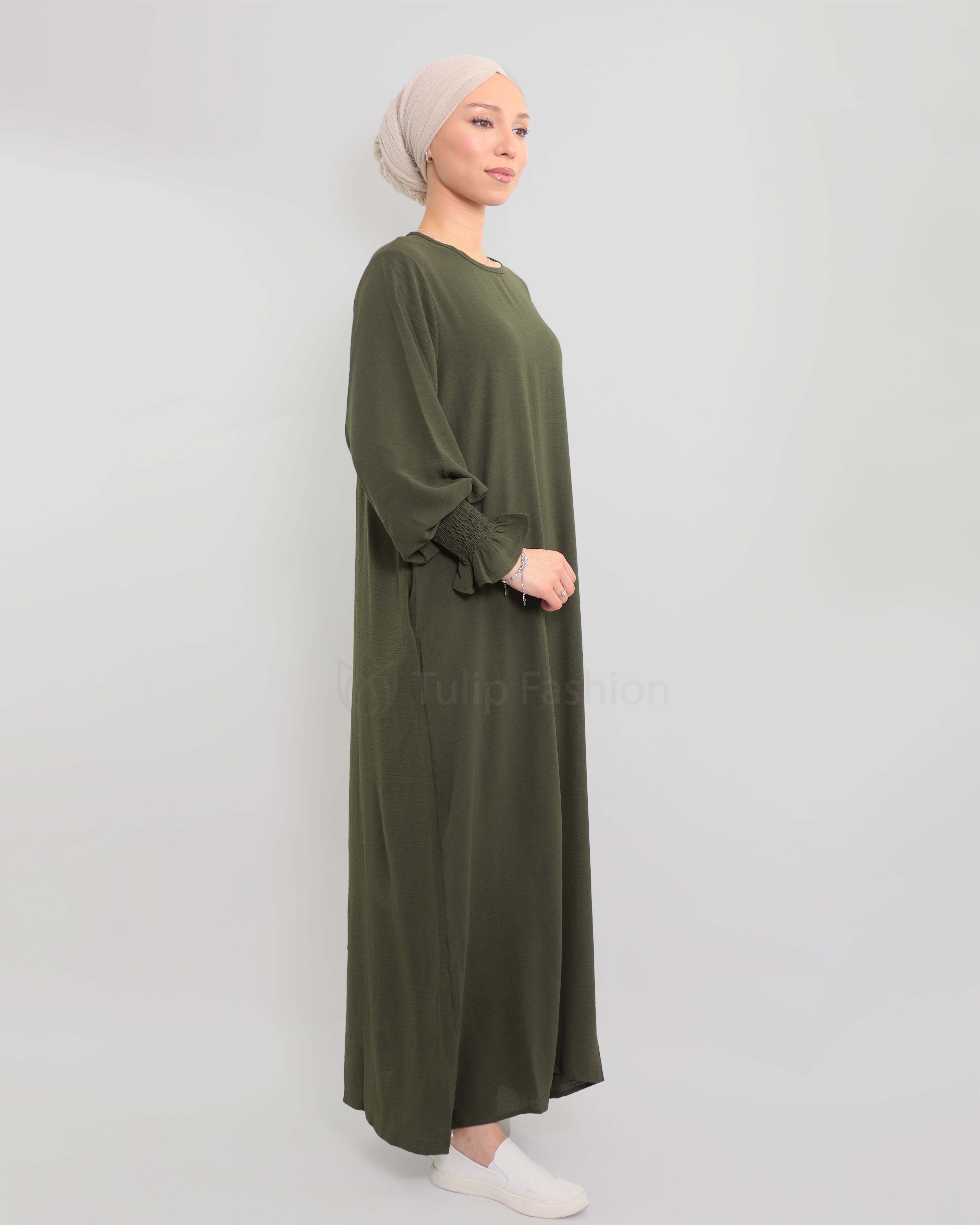 Maryam  Abaya - Olive Green - 3