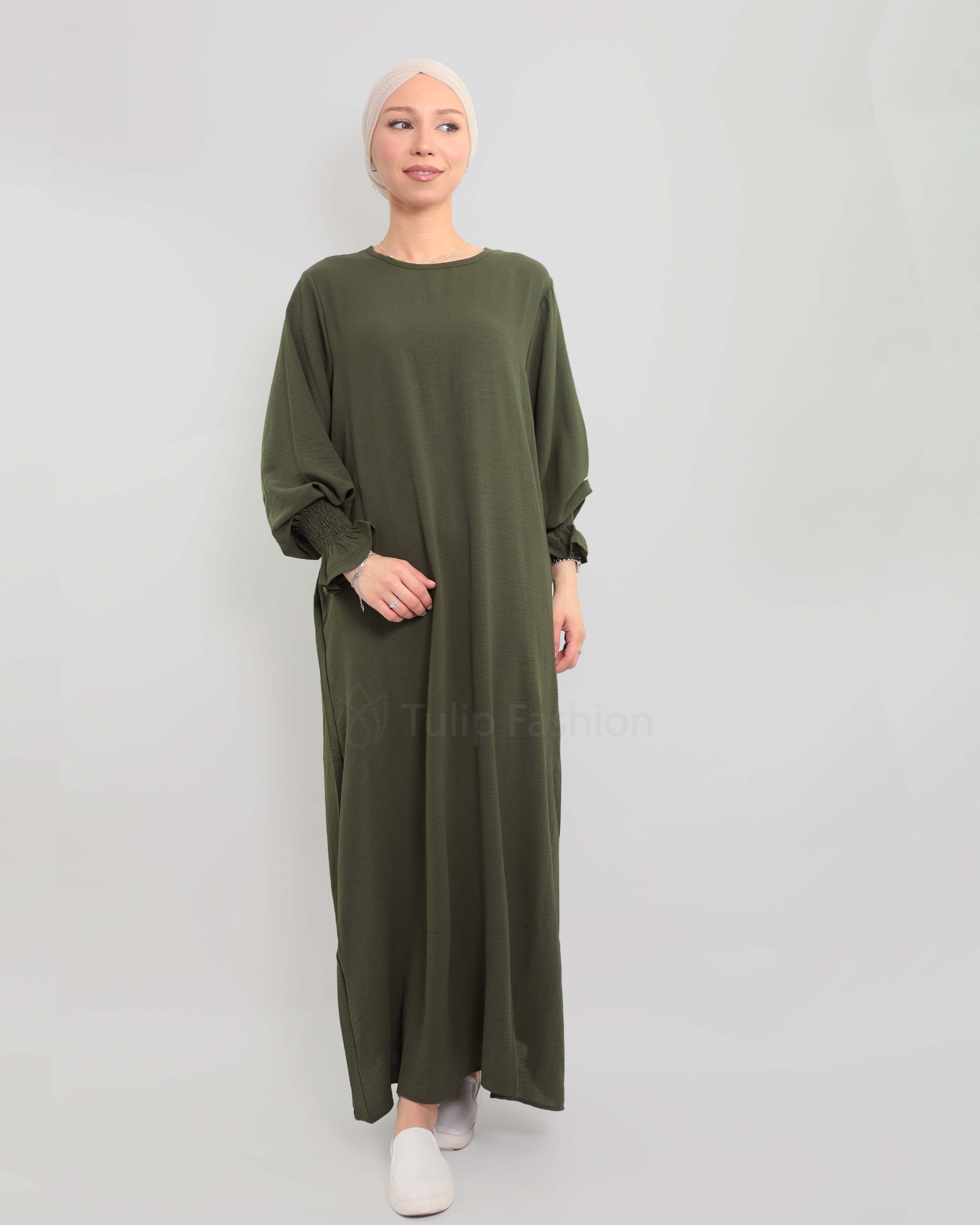 Maryam  Abaya - Olive Green - 2