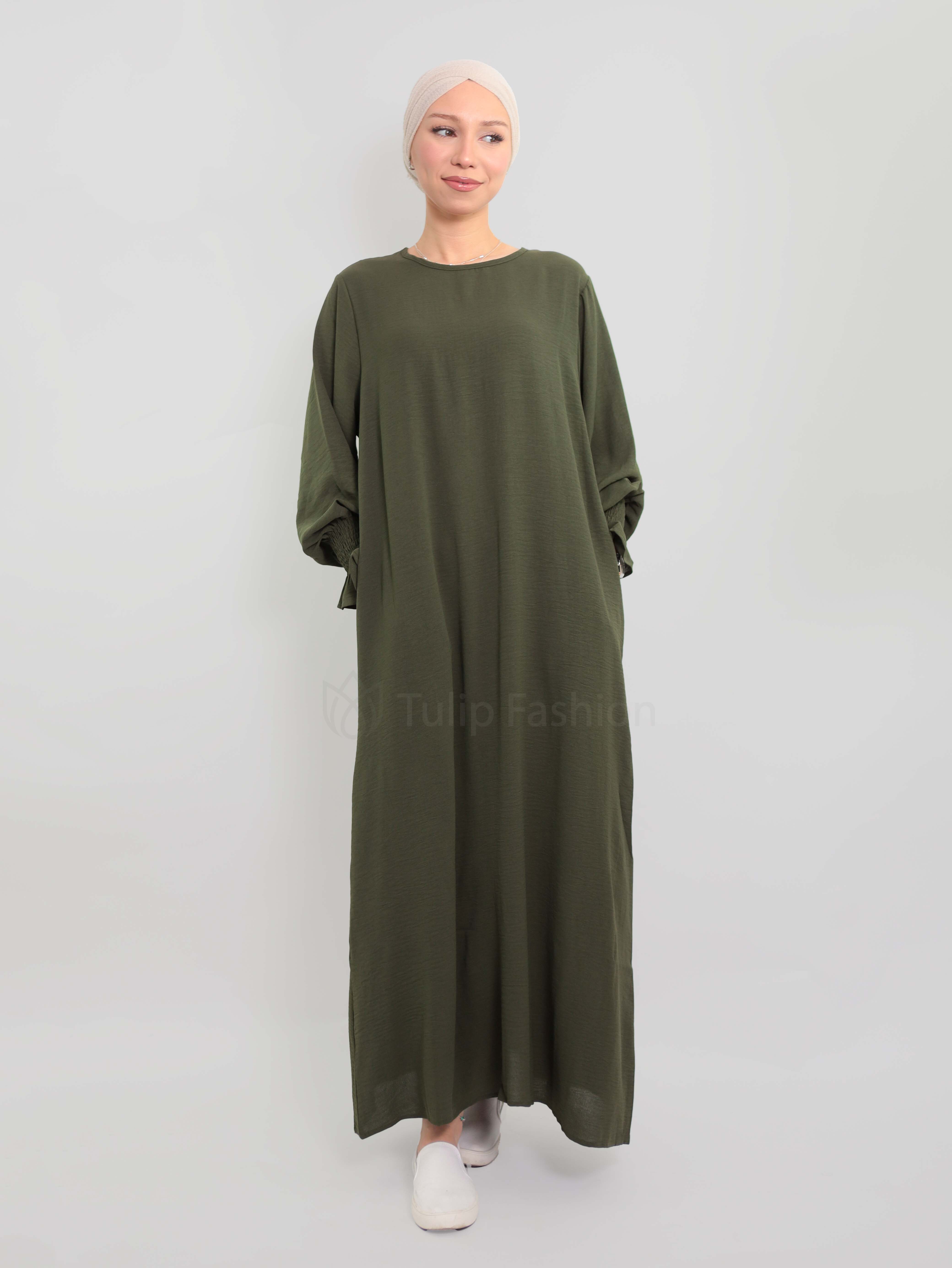 Maryam  Abaya - Olive Green