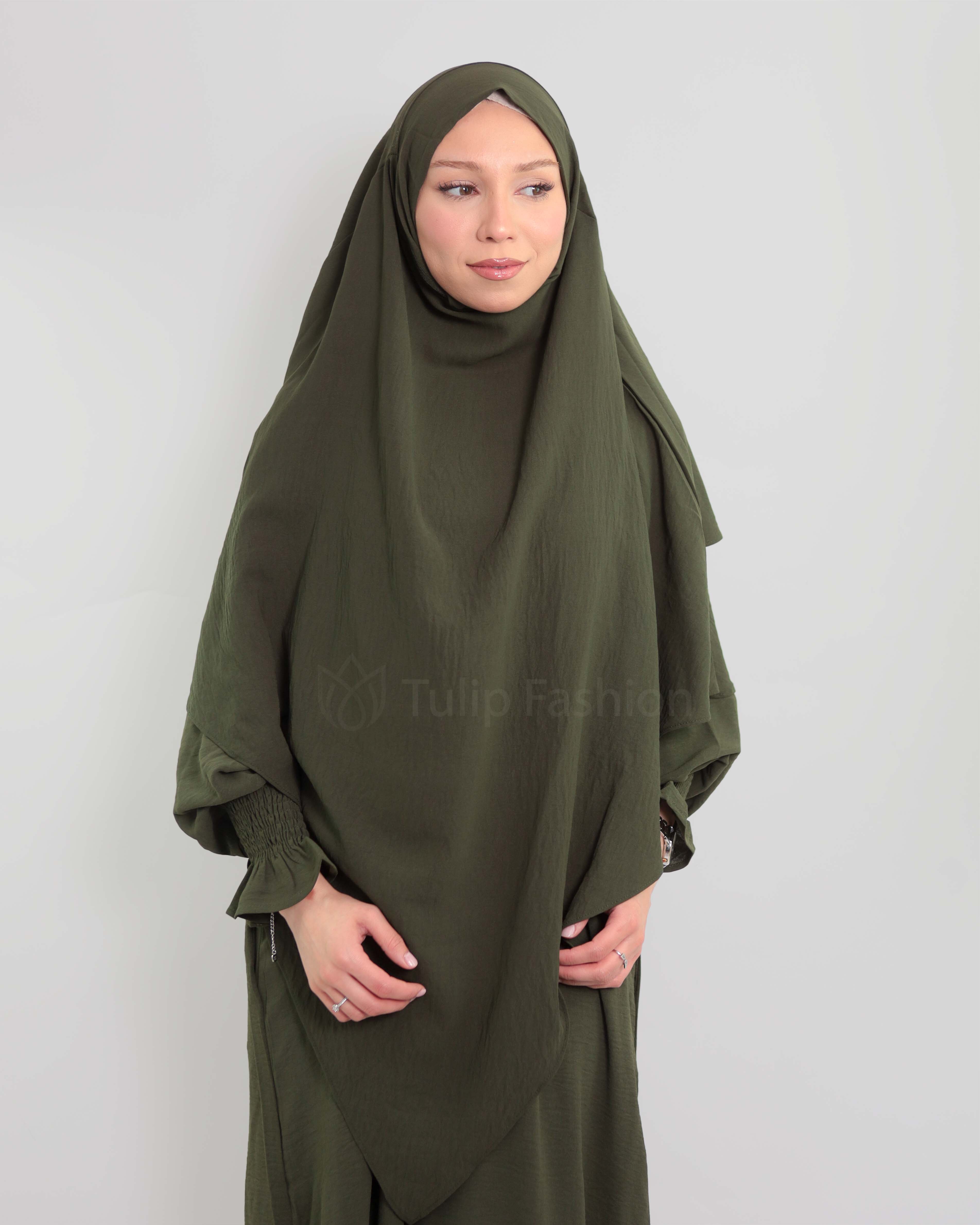 Maryam  Khimar - Olive Green - 2