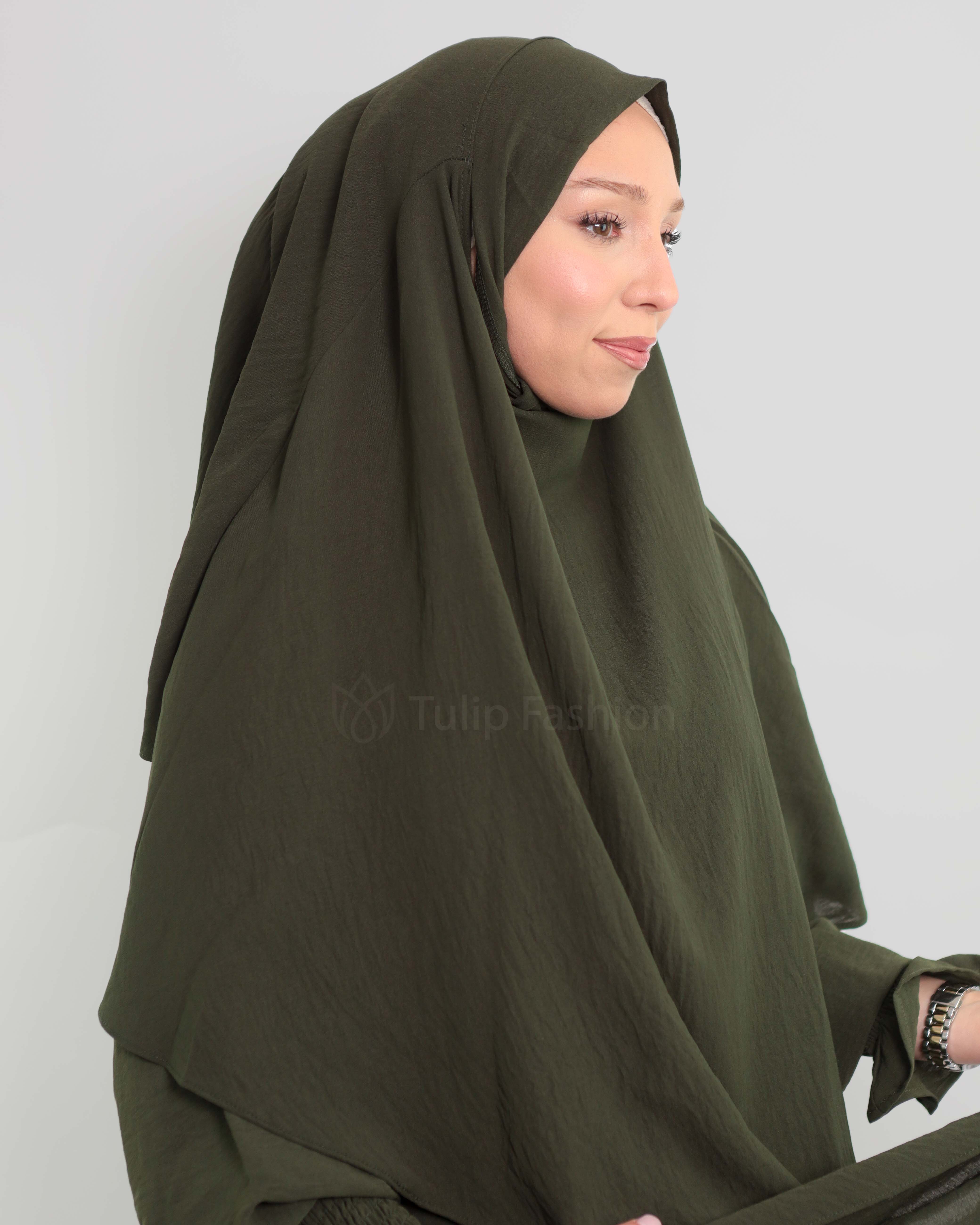 Maryam  Khimar - Olive Green - 6