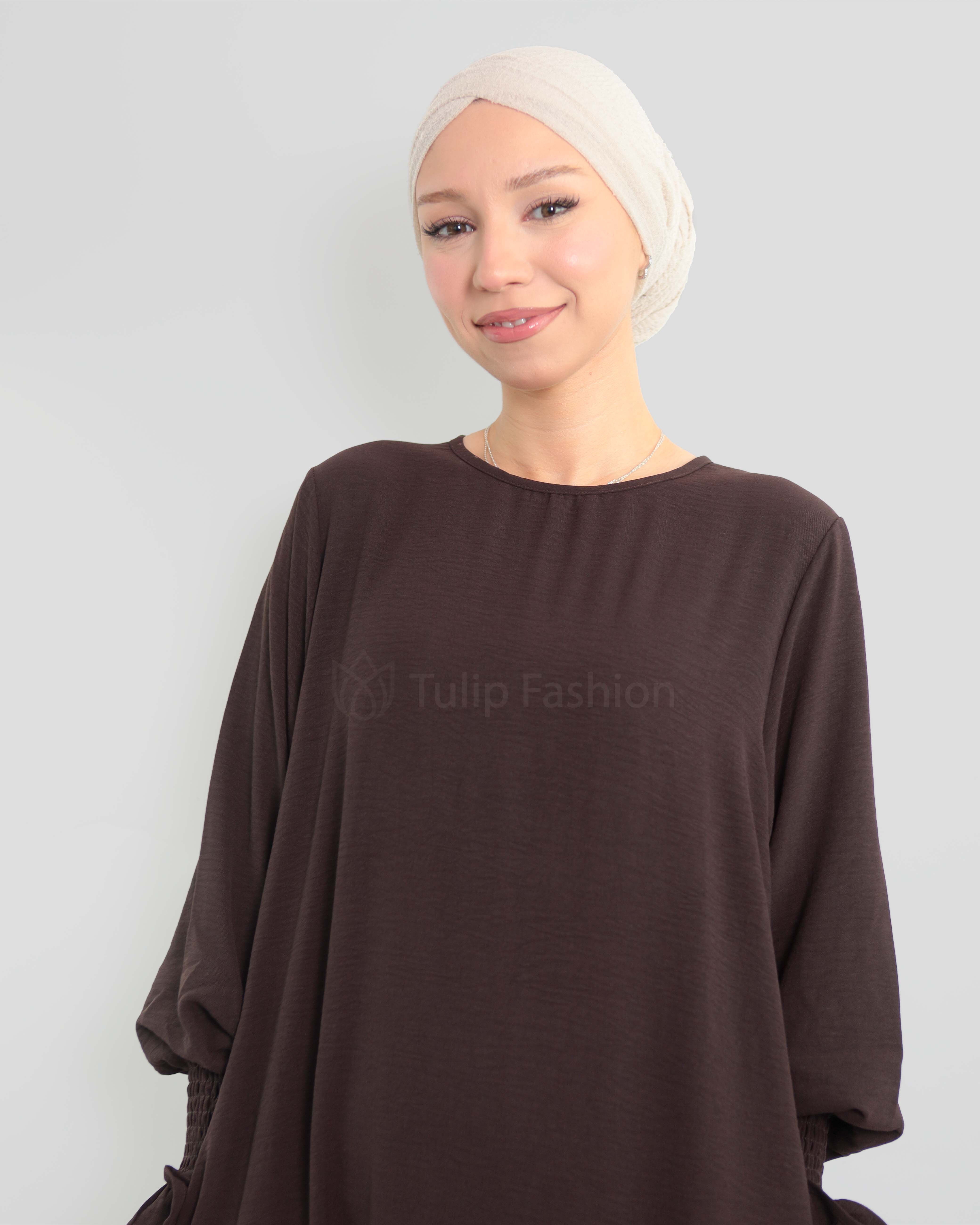 Maryam  Abaya - Dark Brown - 5