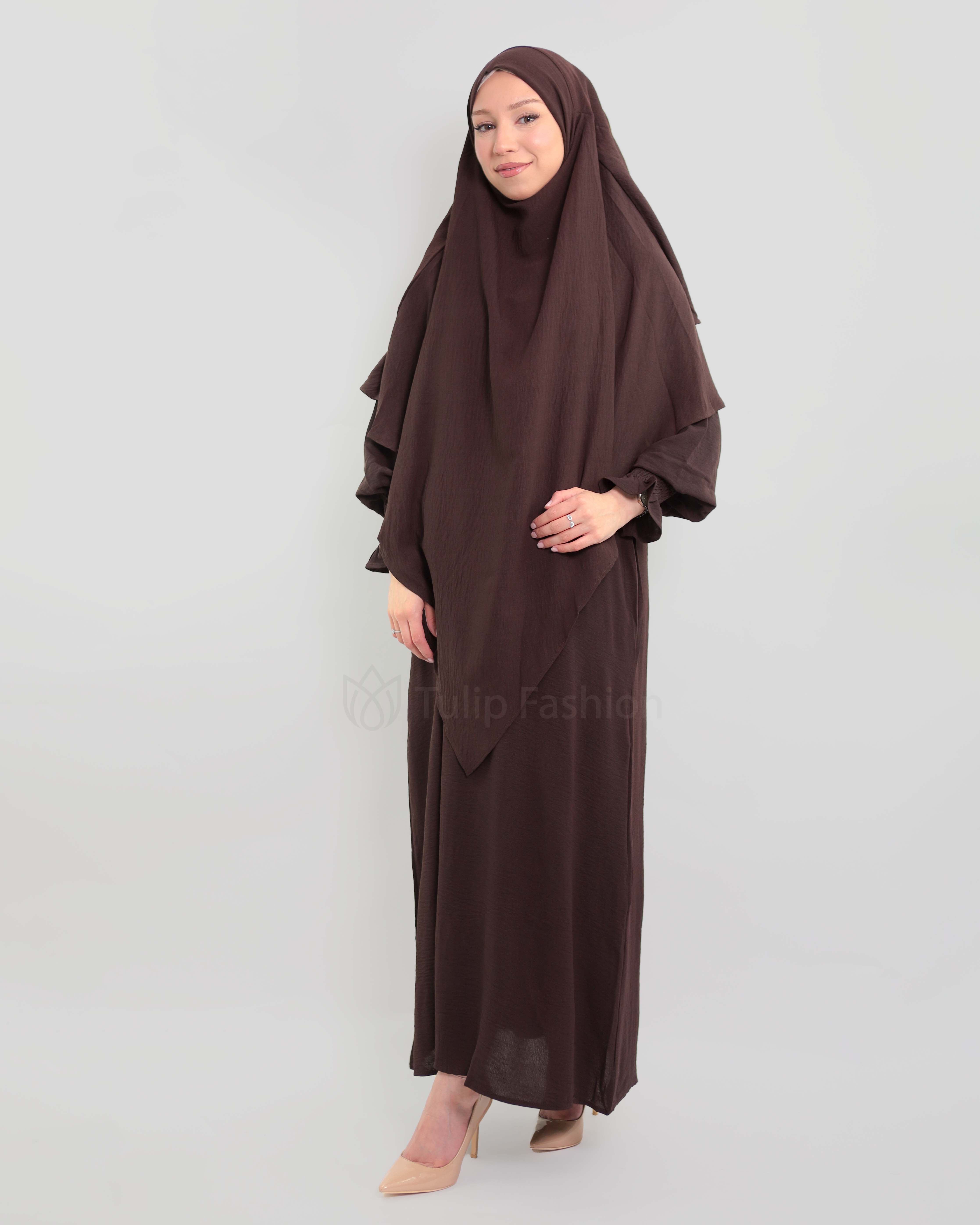 Maryam  Abaya - Dark Brown - 6