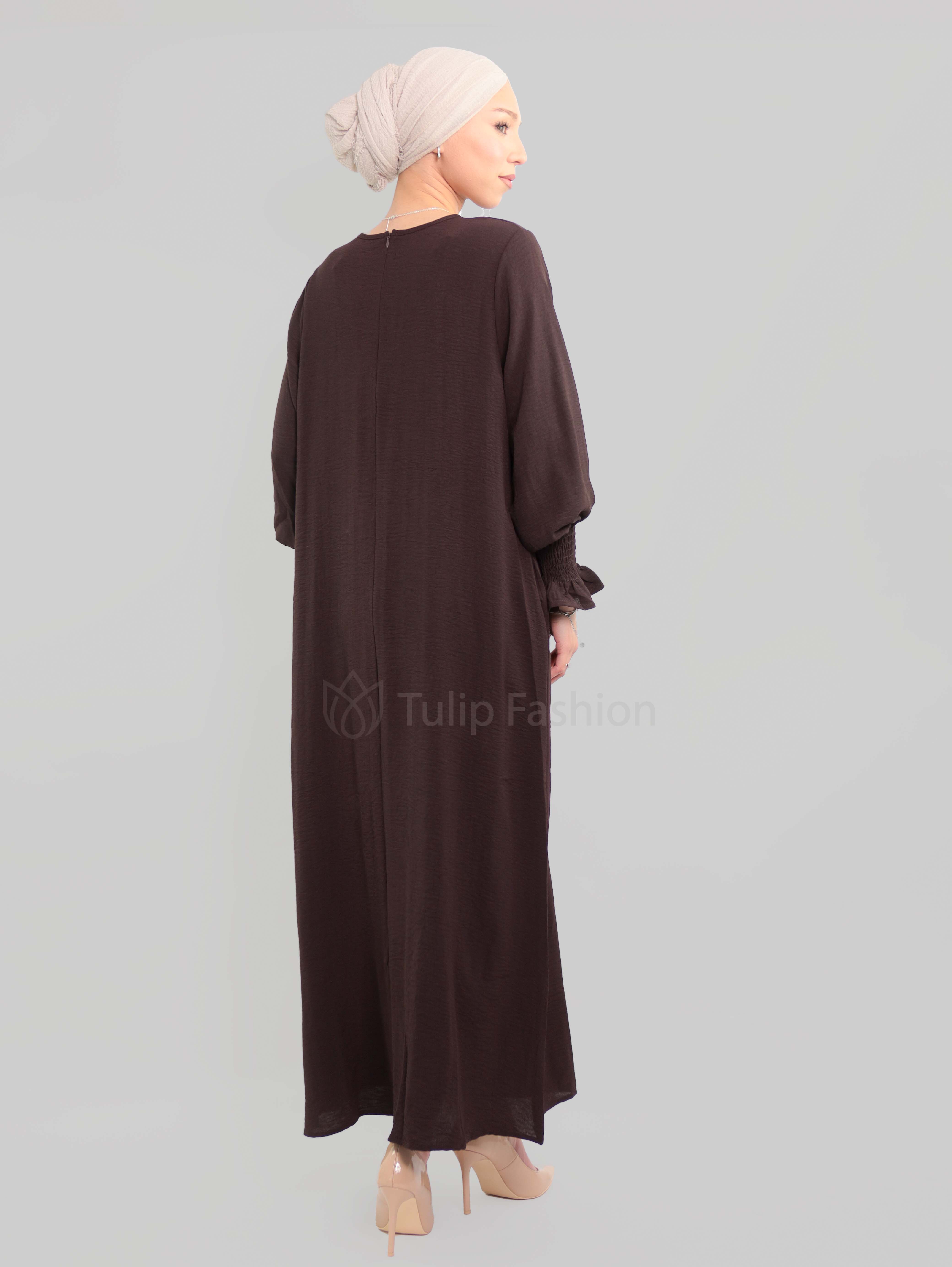 Maryam  Abaya - Dark Brown - 3