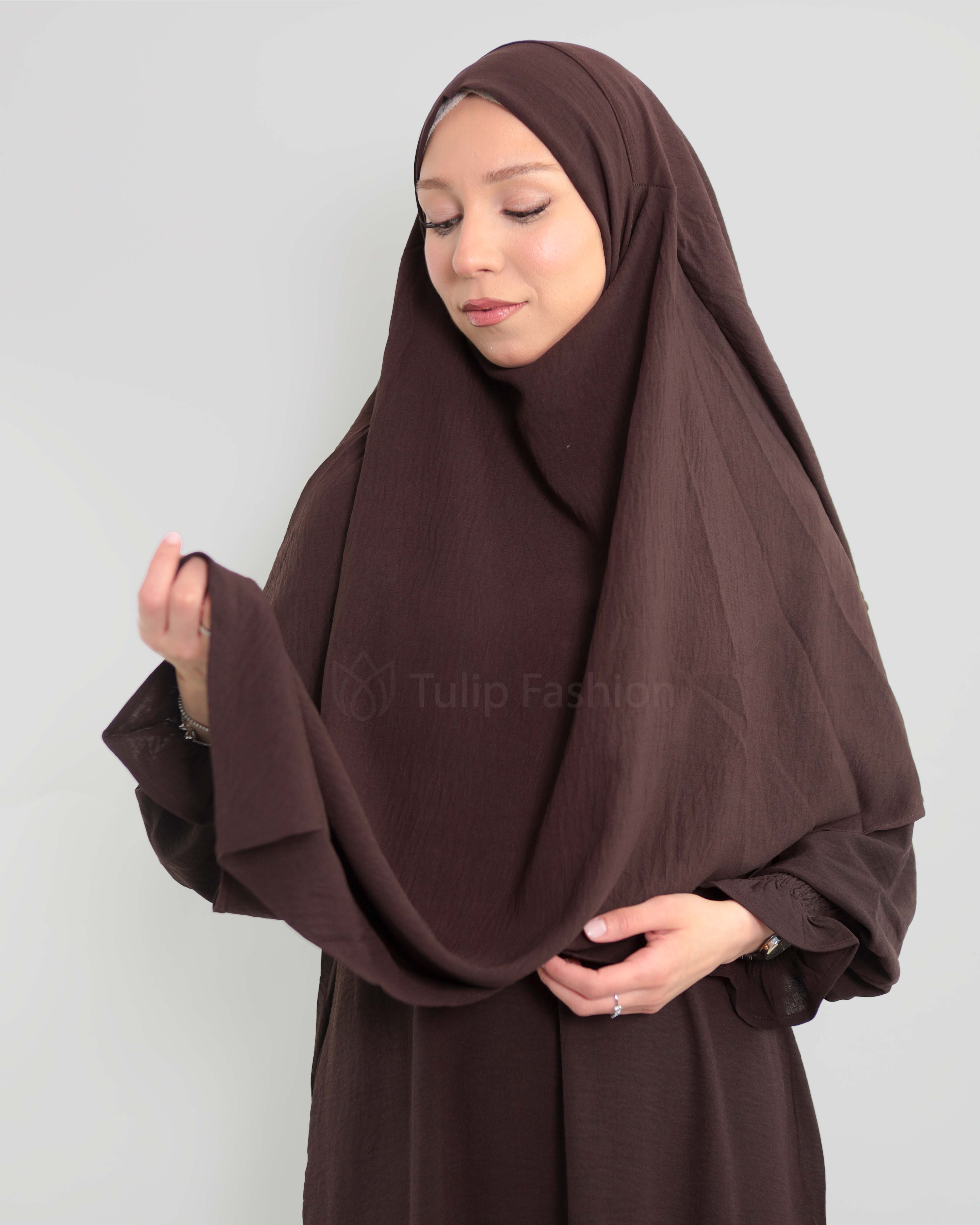 Maryam  Khimar - Dark Brown - 2
