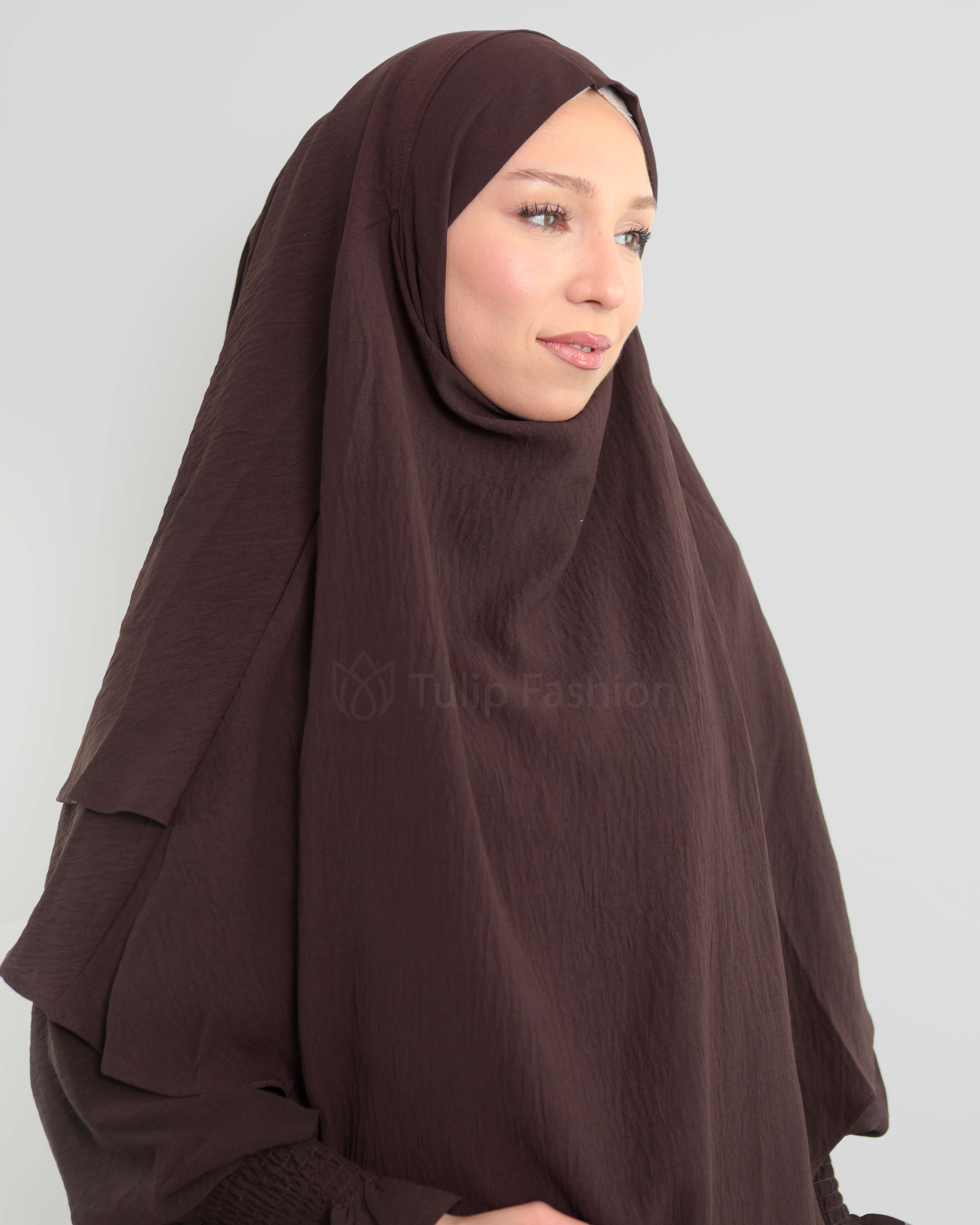 Maryam  Khimar - Dark Brown