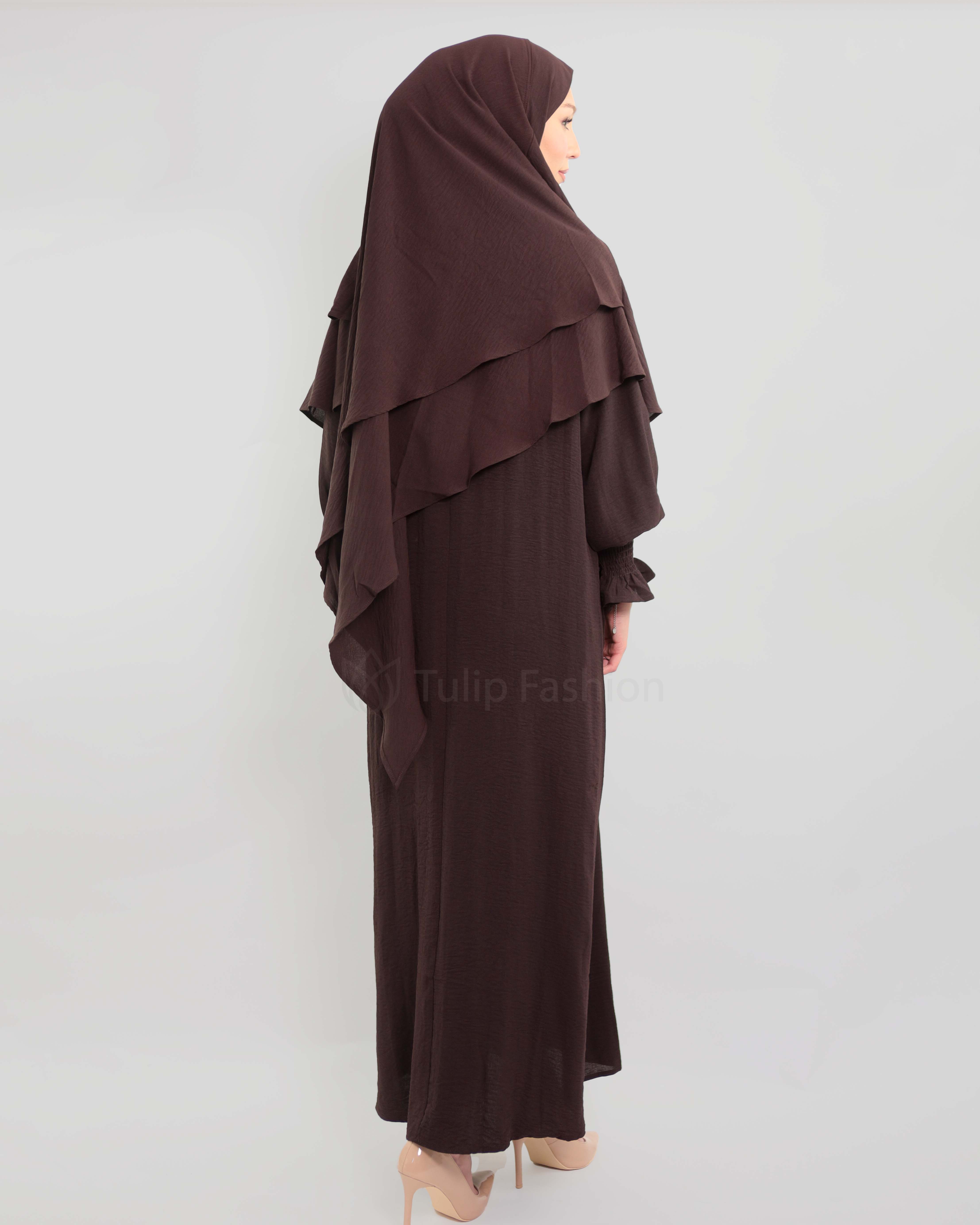 Maryam  Khimar - Dark Brown - 4