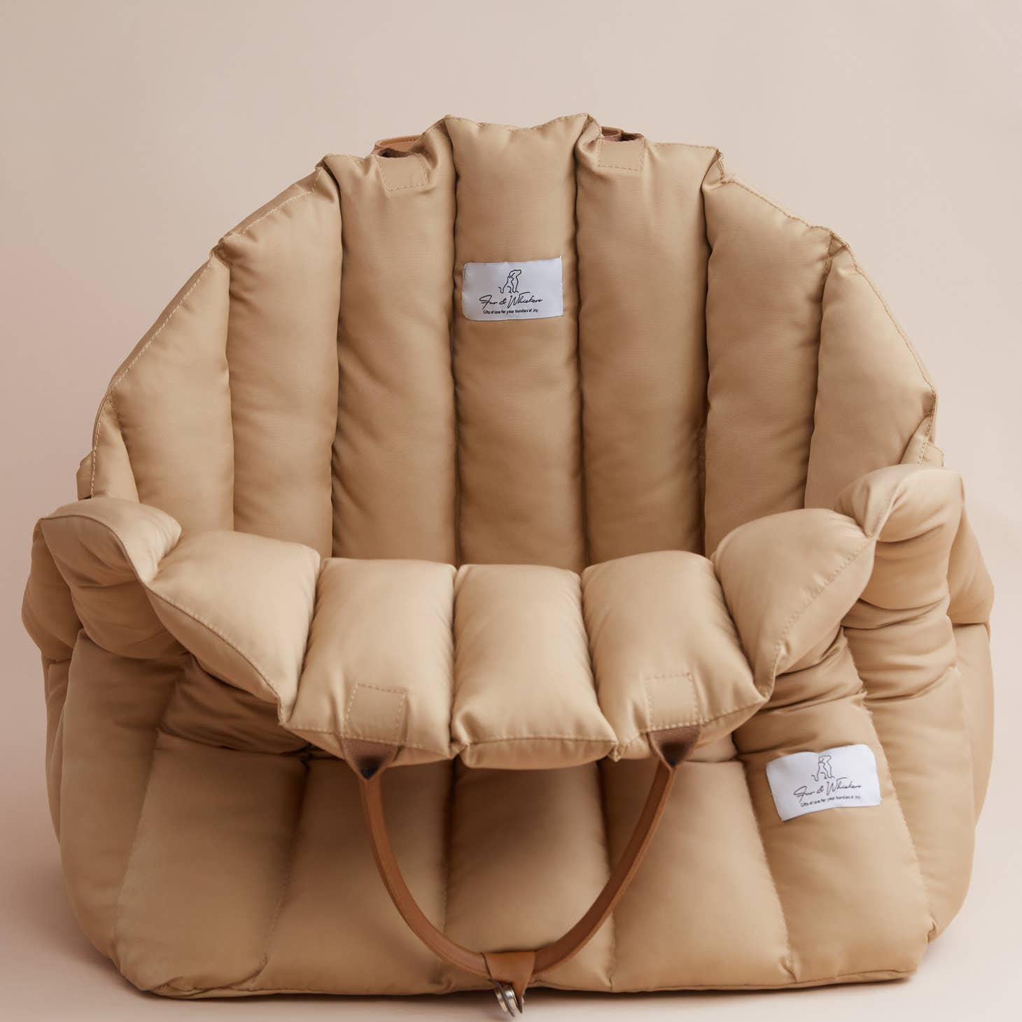 Fur & Whiskers Dog Bag Beige