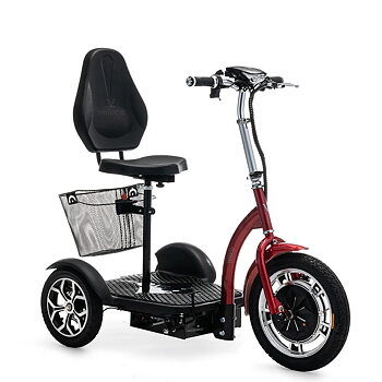 Hopfällbar_röd_promenadscooter_ZT16_MDR-certifierad_från_InwiStore_även kallad_permobil