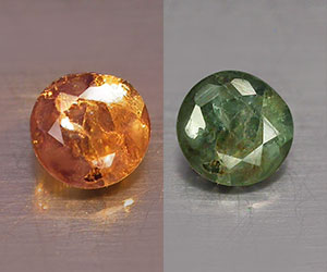 Piedra preciosa de alejandrita rusa natural de corte redondo de 0,16 ct muy rara de 3,2 mm