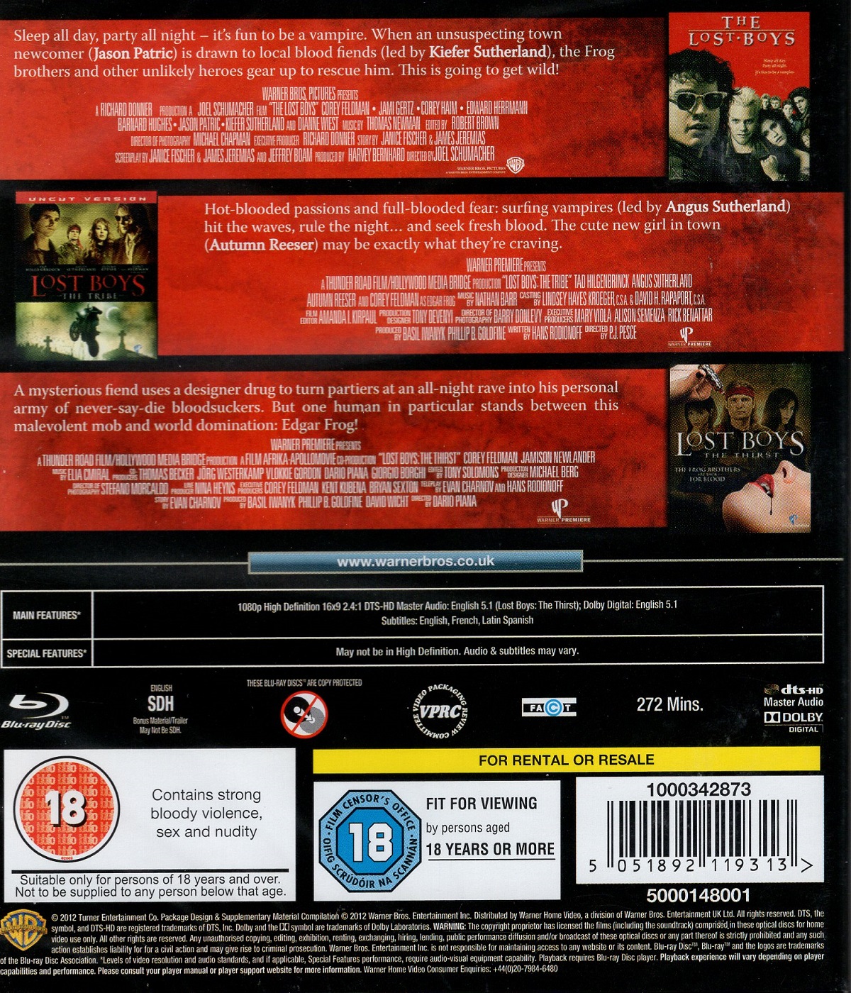 Lost Boys Trilogy (ej svensk text på film 2 & 3) (Blu-ray) - 2