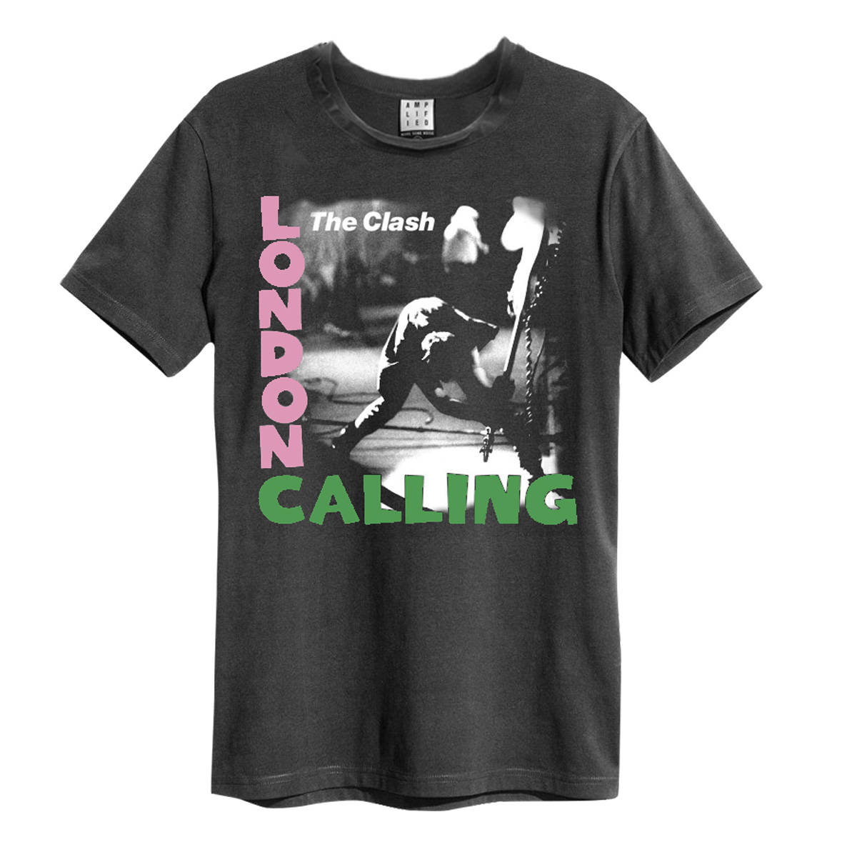 The Clash London Calling Amplified Vintage Charcoal T-Shirt
