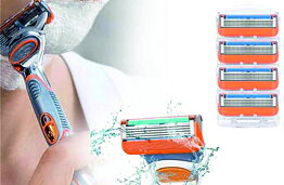 Rakblad med 5 blad  (4-pack) - Kompatibla med Gillette