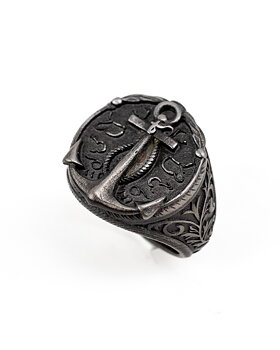Jernhest - Jasper - Ring Antique Silver
