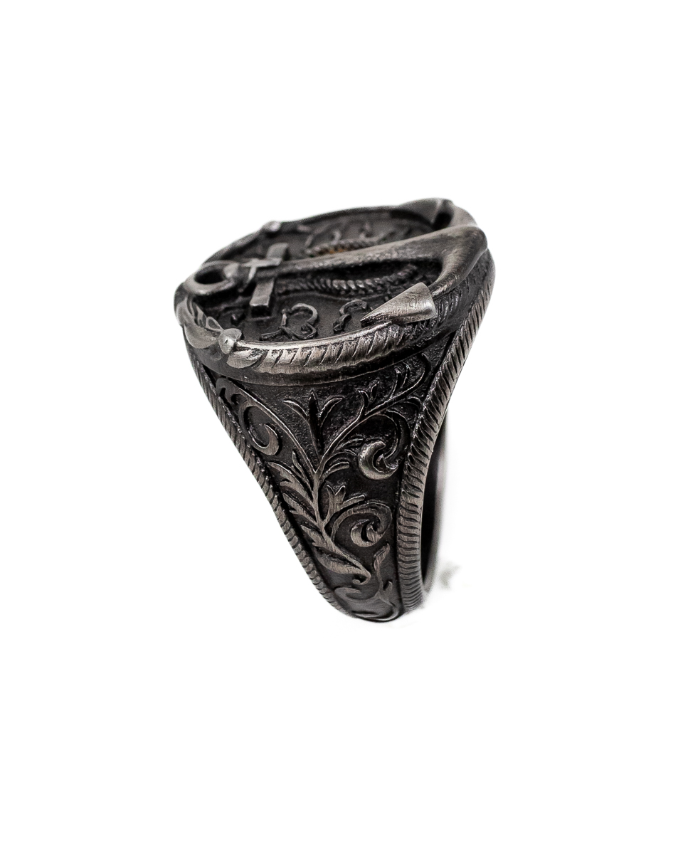 Jernhest - Jasper - Ring Antique Silver - 5