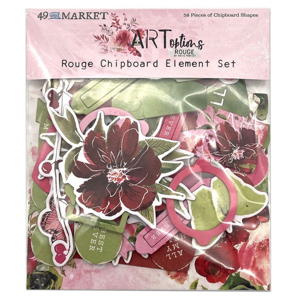 49 And Market - ARToptions Rouge Chipboard Set 