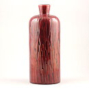 Mari Simmulson (Tokyo 1952) Red Bottle Vase with Relief Decor 23 cm