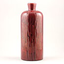 Mari Simmulson (Tokyo 1952) Red Bottle Vase with Relief Decor 23 cm