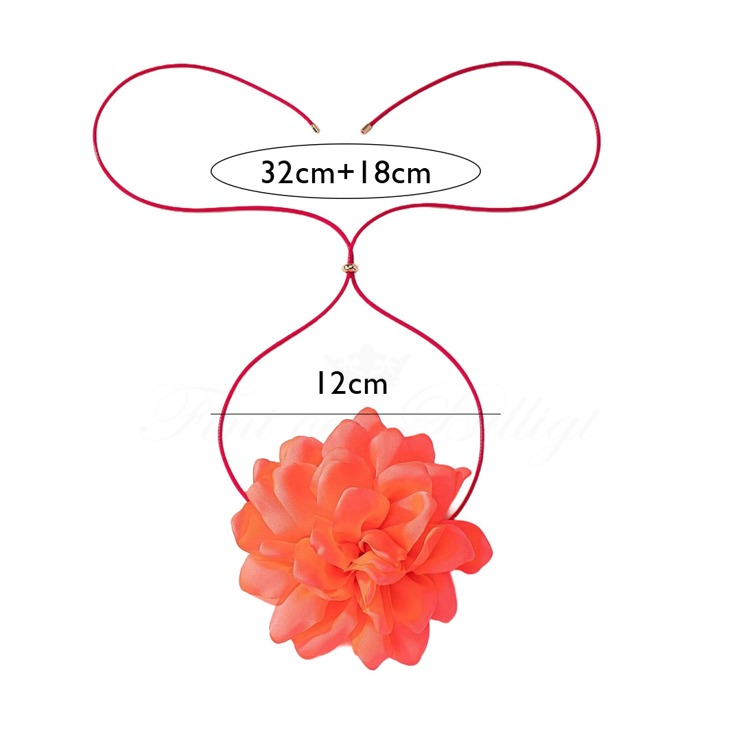 Flower Choker - Halskæde blomst flere farver - 7