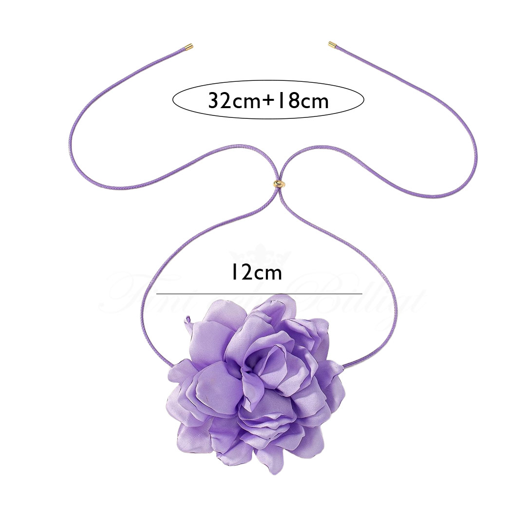 Flower Choker - Halskæde blomst flere farver - 4