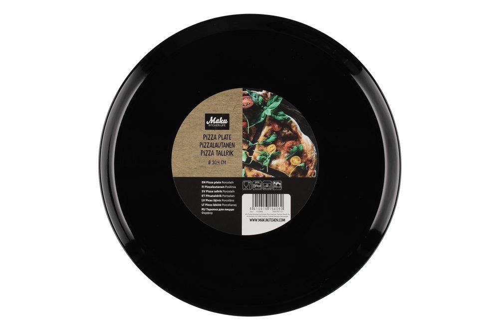 Pizzatallrik, svart 30,4 cm - 2