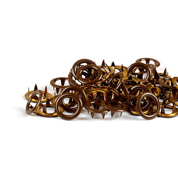 TRYCKKNAPPAR - DARK BROWN (038)