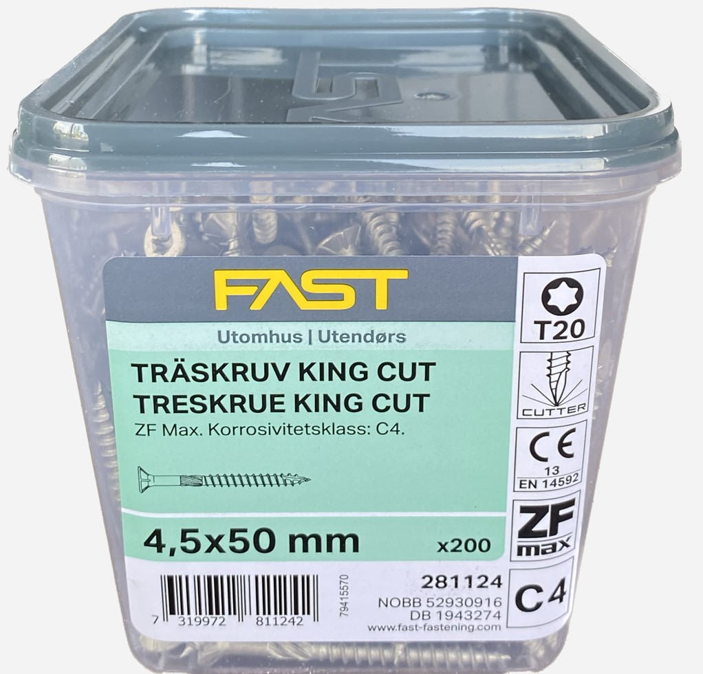 Träskruv TFT 4,5X50 ZFMAX BRK=200 Nettoprisad artikel - 2