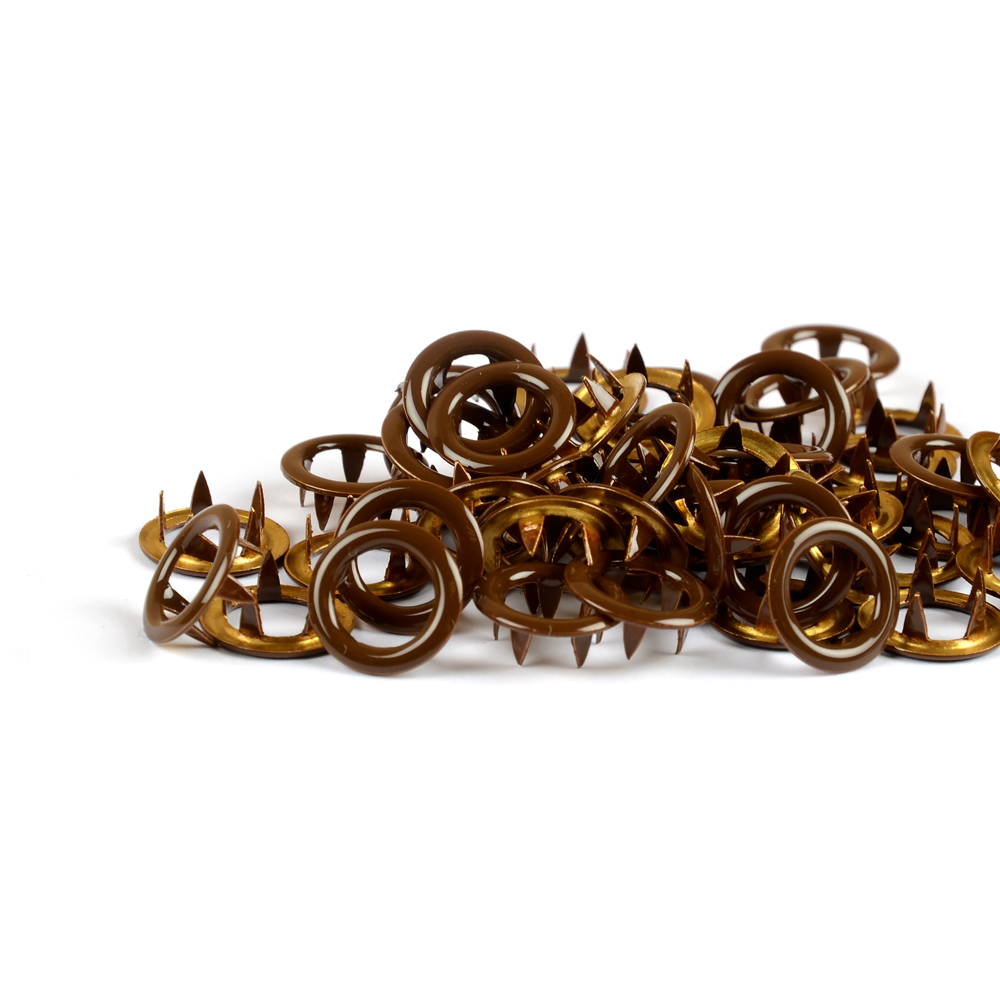 METAL PRONG SNAPS - DARK BROWN (038)